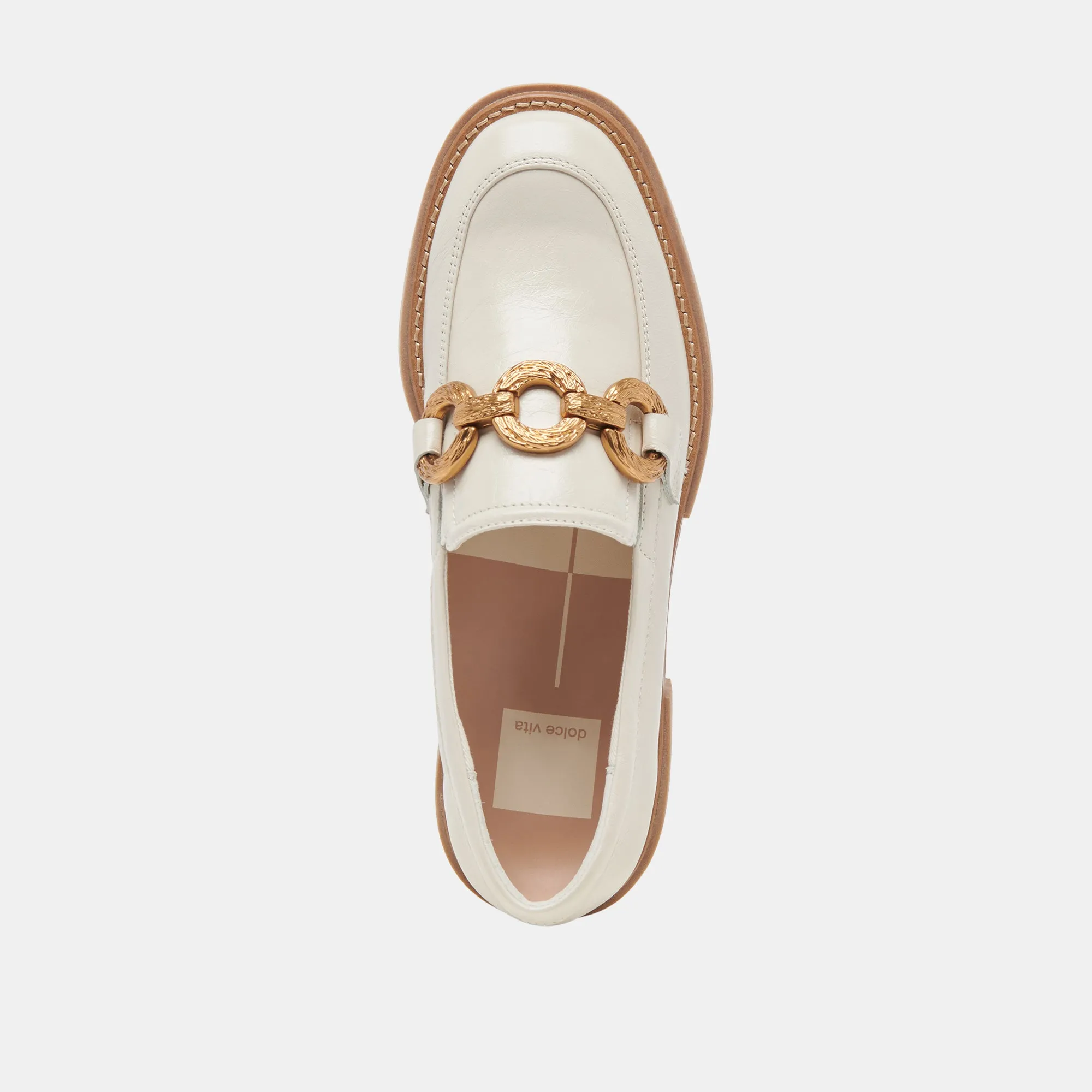 SHEENA LOAFERS ELFENBEIN CRINKLE GLANZLEDER