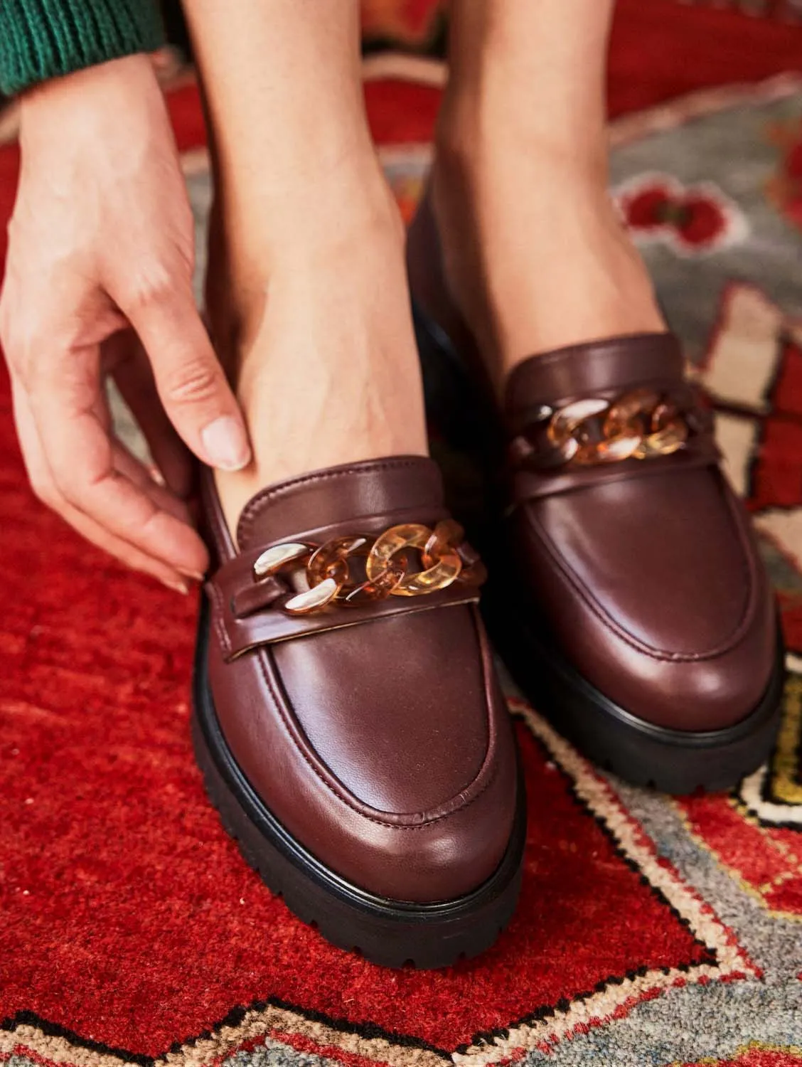 Sherlock Vegan Getreideleder-Loafer | Schokolade