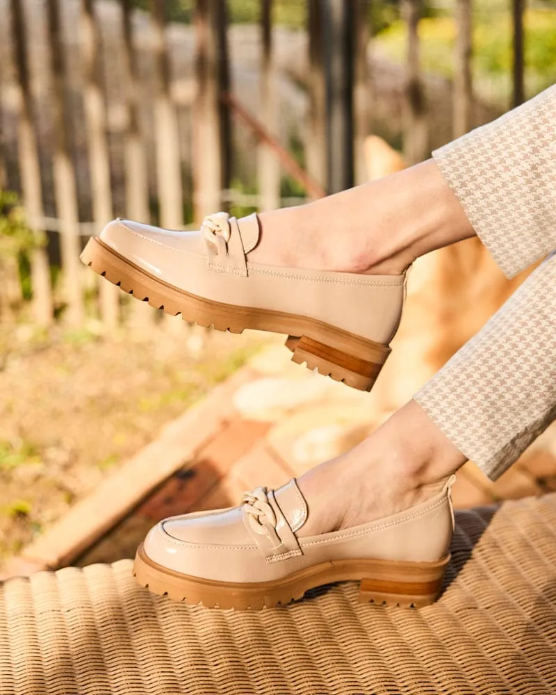 Sherlock Vegan Grain Leder-Patent-Loafer | Düne