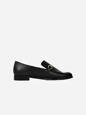 Shiv Damen Traubenleder Vegane Loafers | Schwarz