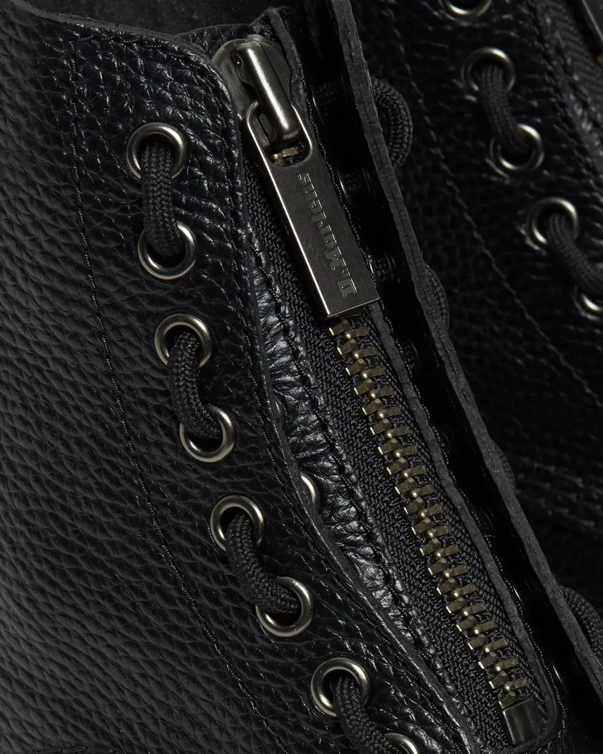 Sinclair Milled Nappa Leder Plateau Stiefel in Schwarz Milled Napa