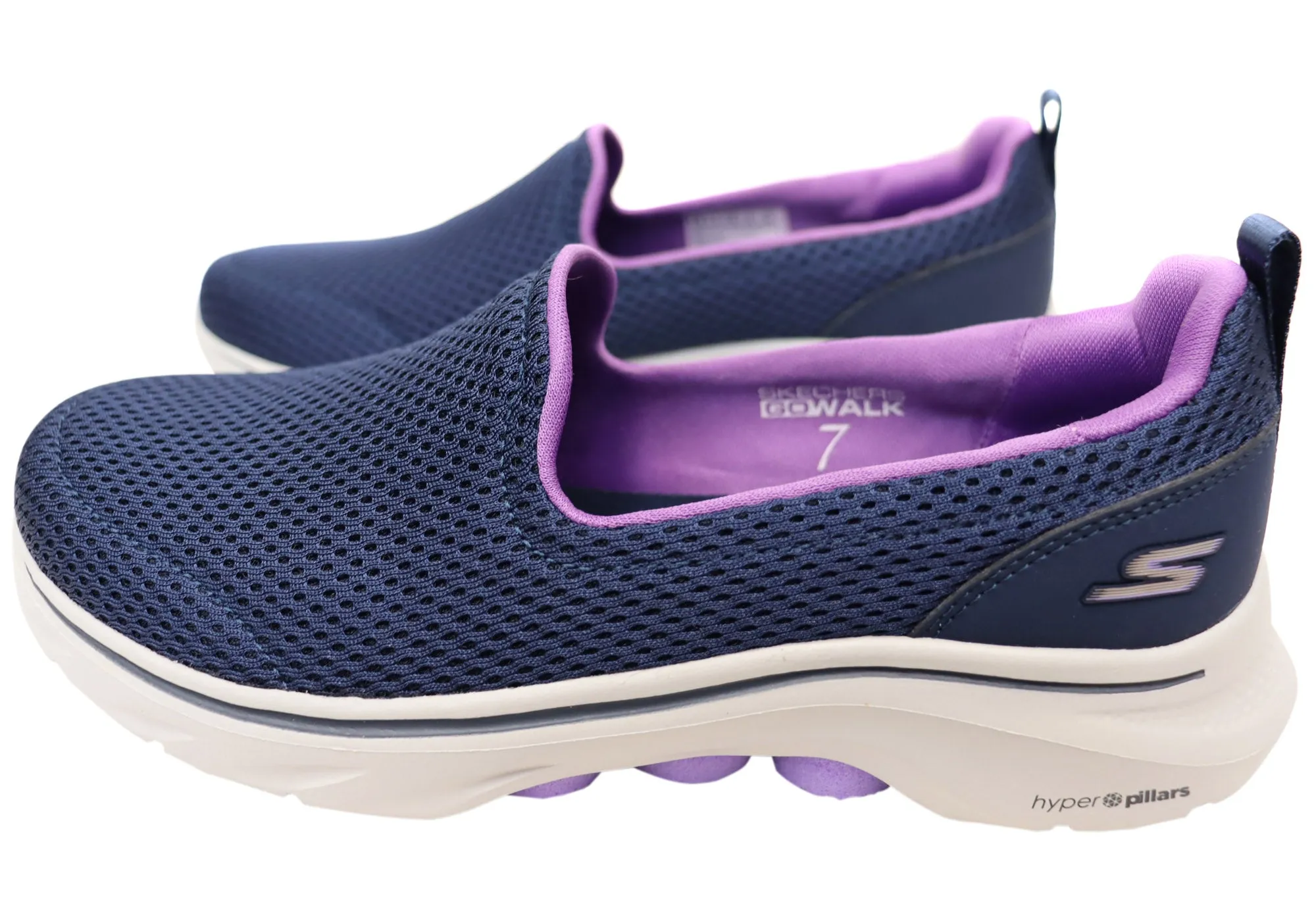 Skechers Damen GOwalk 7 Razi Bequeme Schlupfschuhe Skechers Schuhe