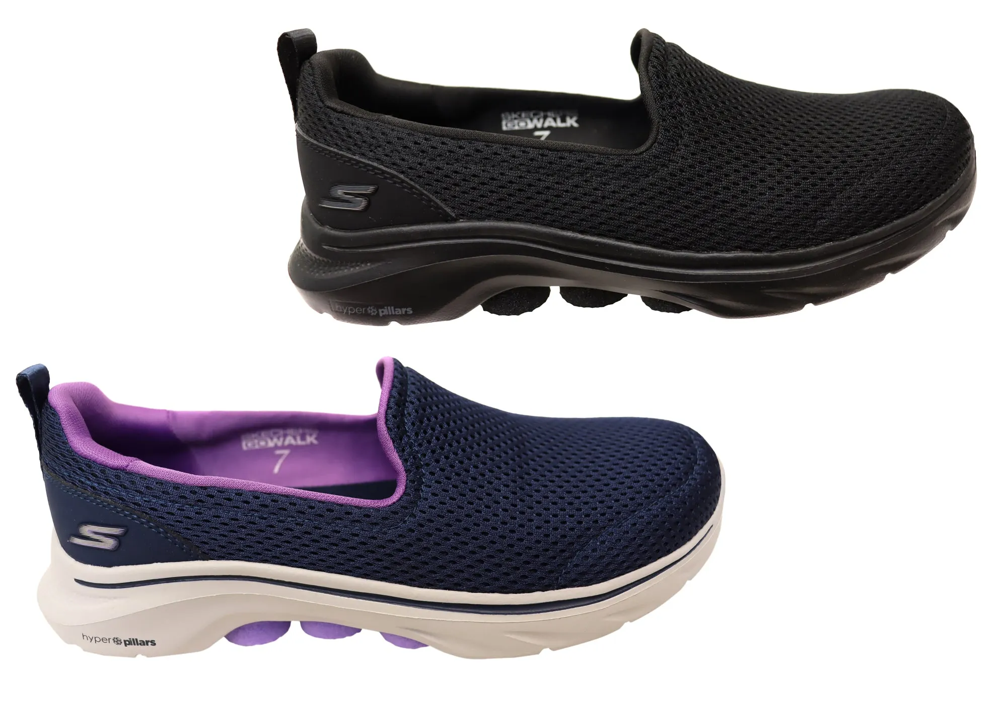 Skechers Damen GOwalk 7 Razi Bequeme Schlupfschuhe Skechers Schuhe