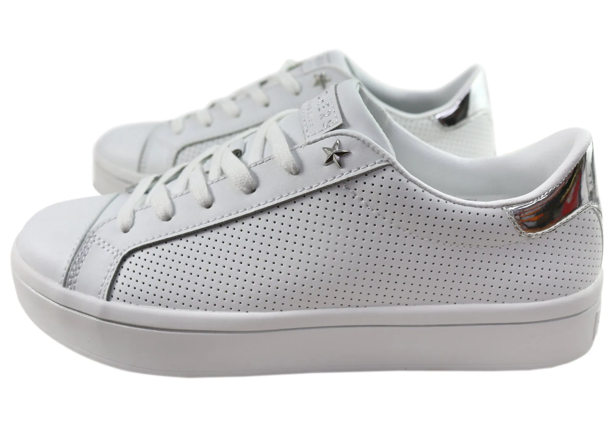 Skechers Damen Hi Lite Per Fect Leder Memory Foam Freizeitschuhe Skechers Schuhe