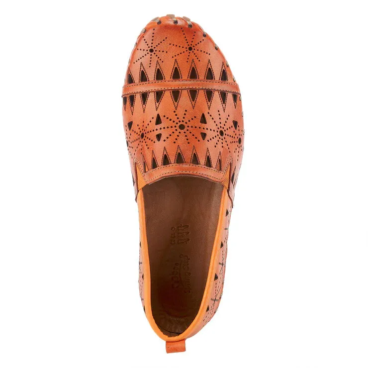 Spring Step Damen Fusaro Slip-On Flats in Orange