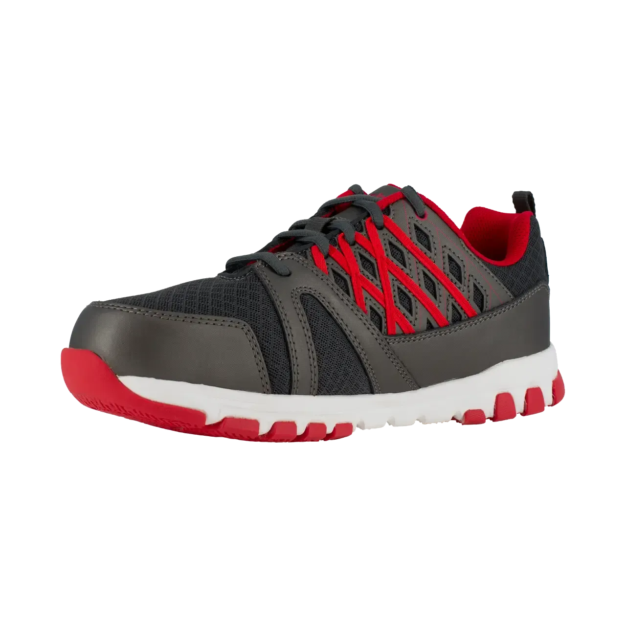 Sublite Stahlkappen-Sportschuh für die Arbeit Schwarz/Rot