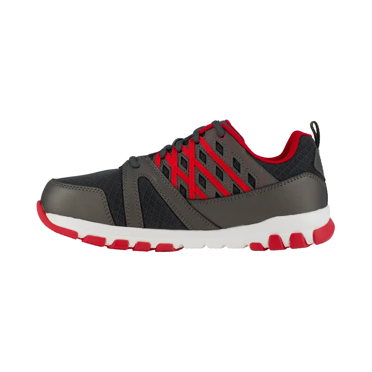 Sublite Stahlkappen-Sportschuh für die Arbeit Schwarz/Rot