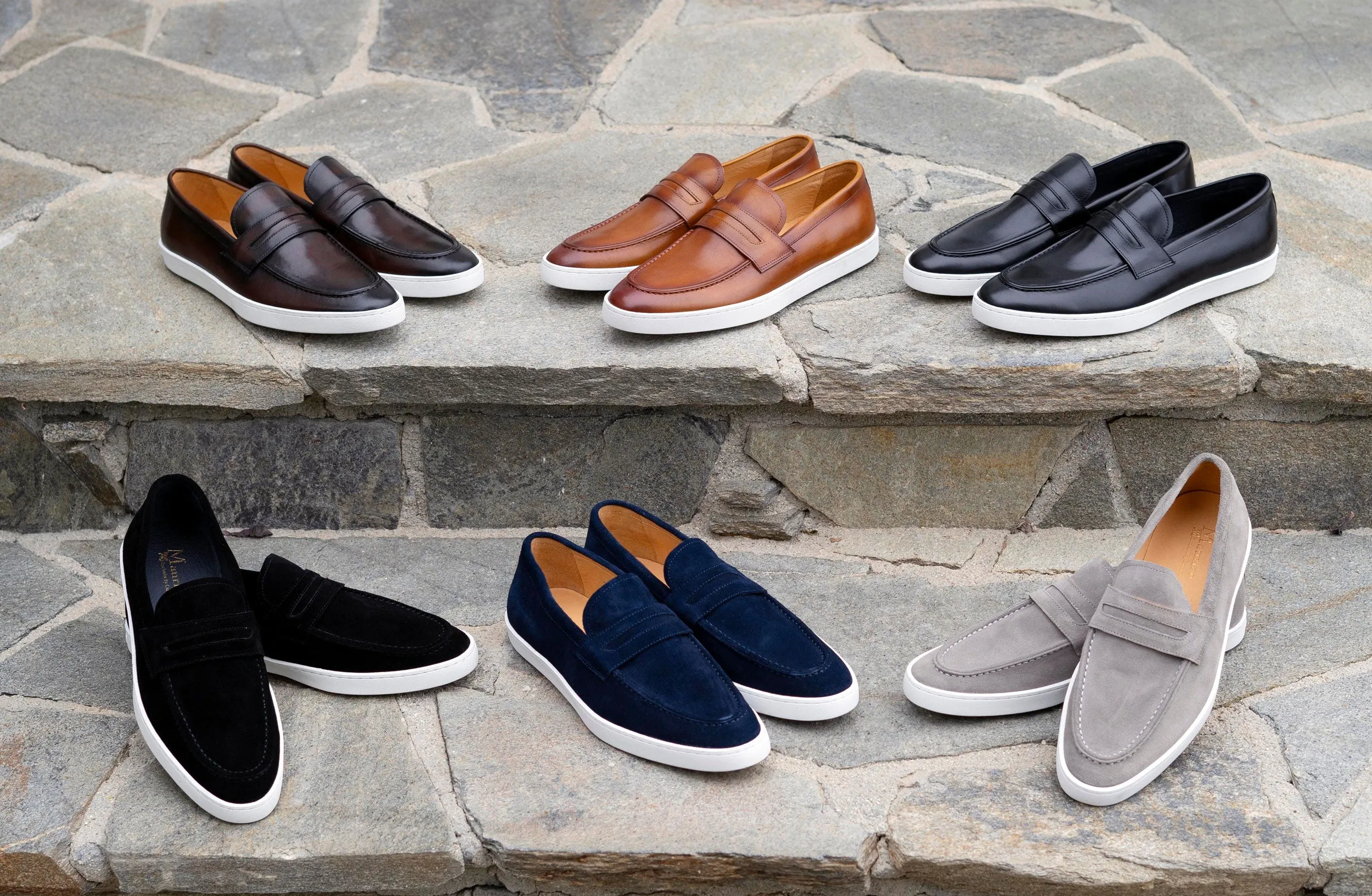 Suede Schlupf-Loafer Schwarz