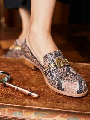 Symbol Vegane Getreide-Leder-Loafer | Schlange