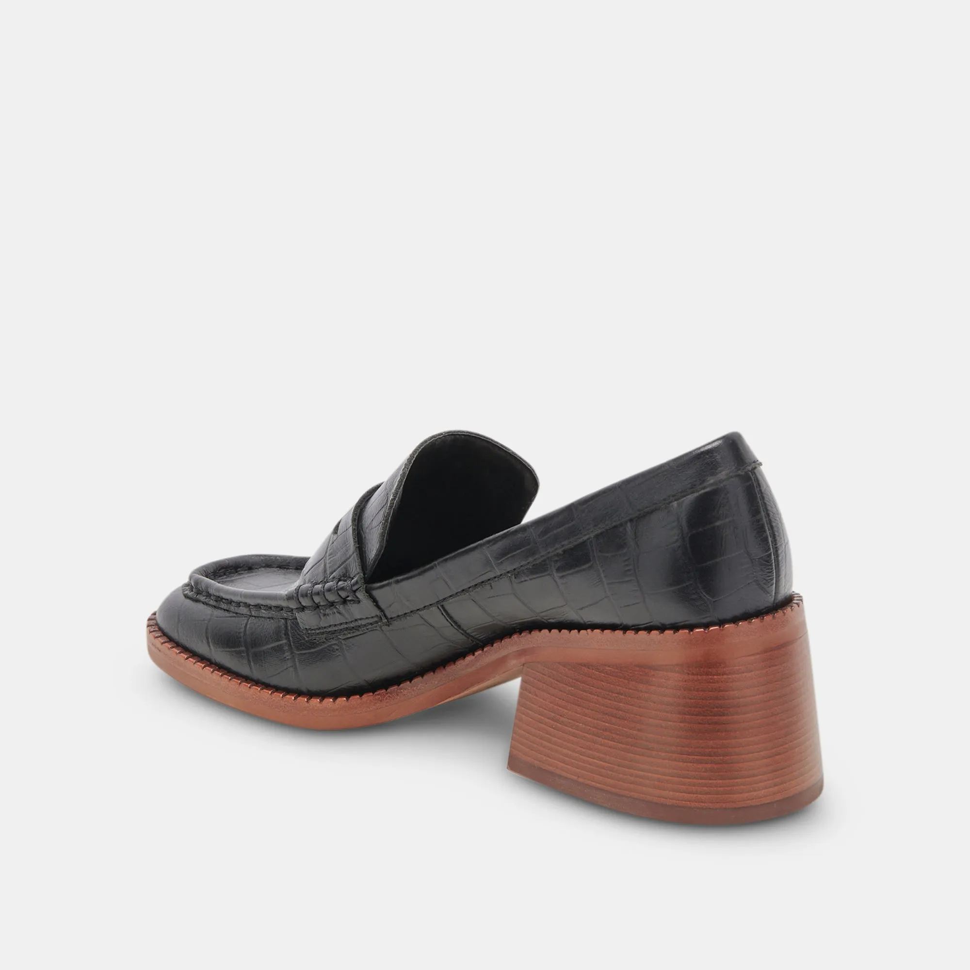 TALIE LOAFERS SCHWARZ GEPRÄGTES LEDER - re:vita