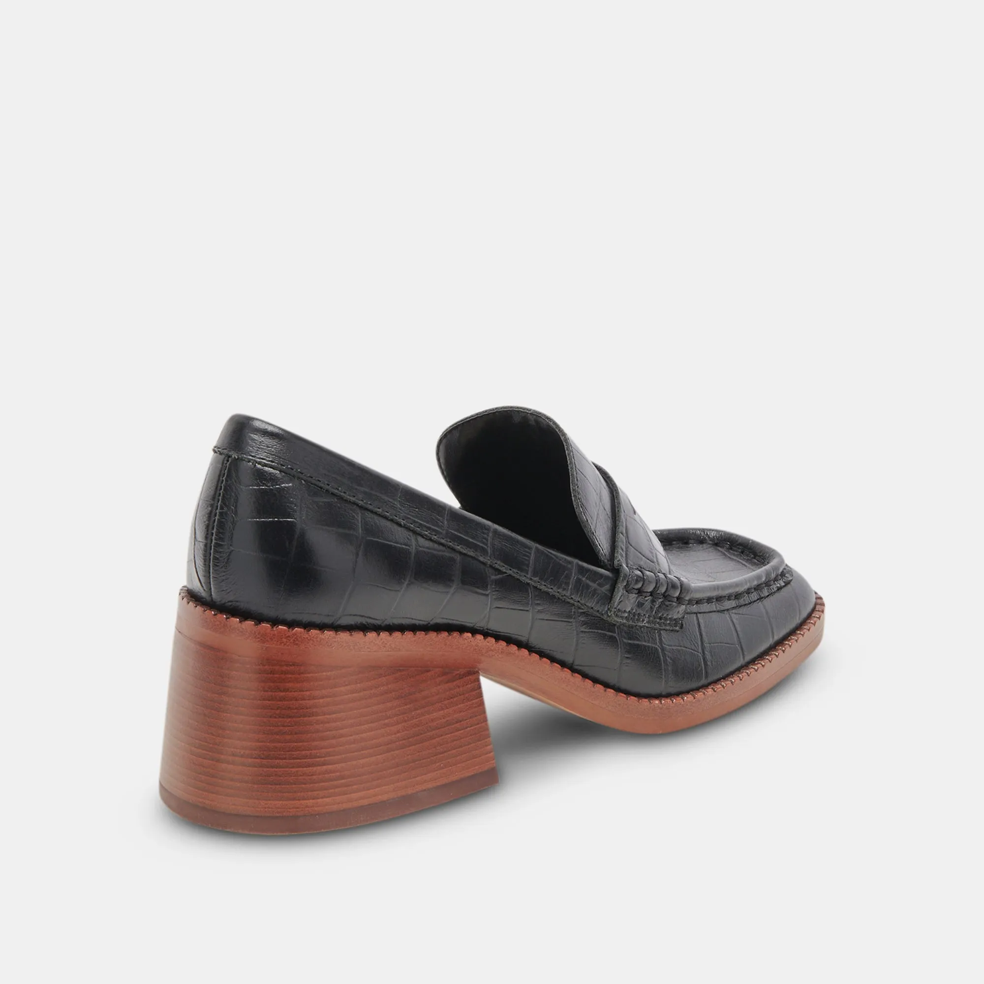 TALIE LOAFERS SCHWARZ GEPRÄGTES LEDER - re:vita
