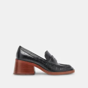 TALIE LOAFERS SCHWARZ GEPRÄGTES LEDER - re:vita