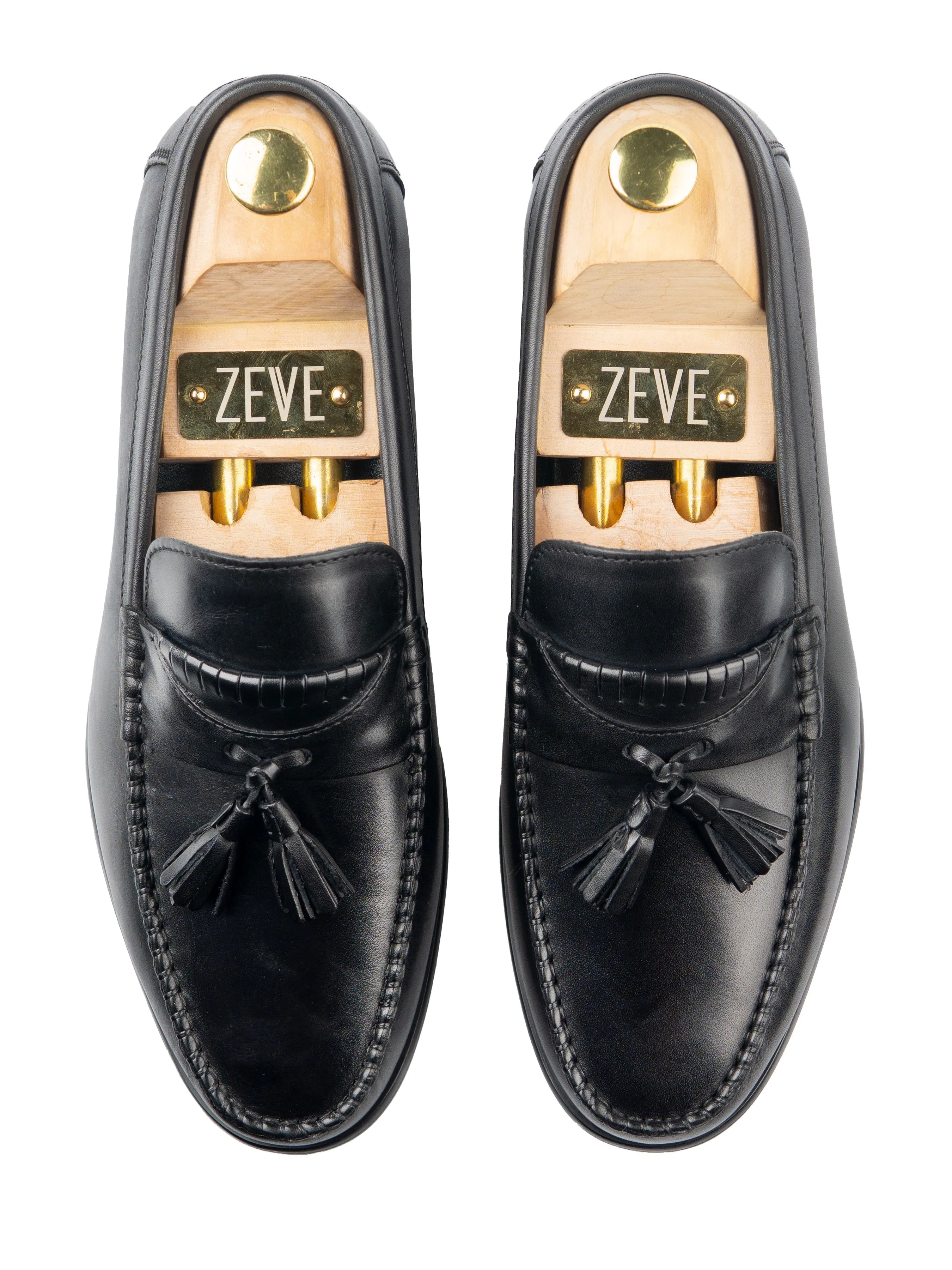 Quaste Moccasin Loafer - Einfarbig Schwarz