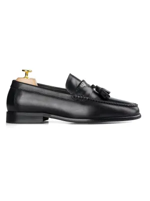 Quaste Moccasin Loafer - Einfarbig Schwarz