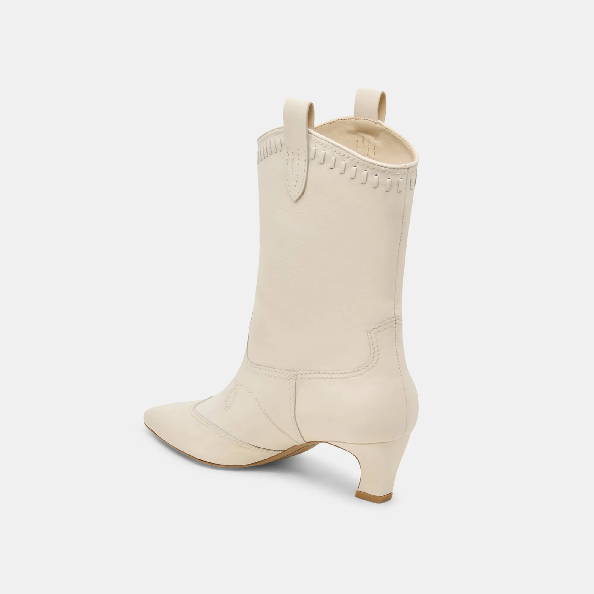 TAVLA STIEFEL IN WEISSEM LEDER
