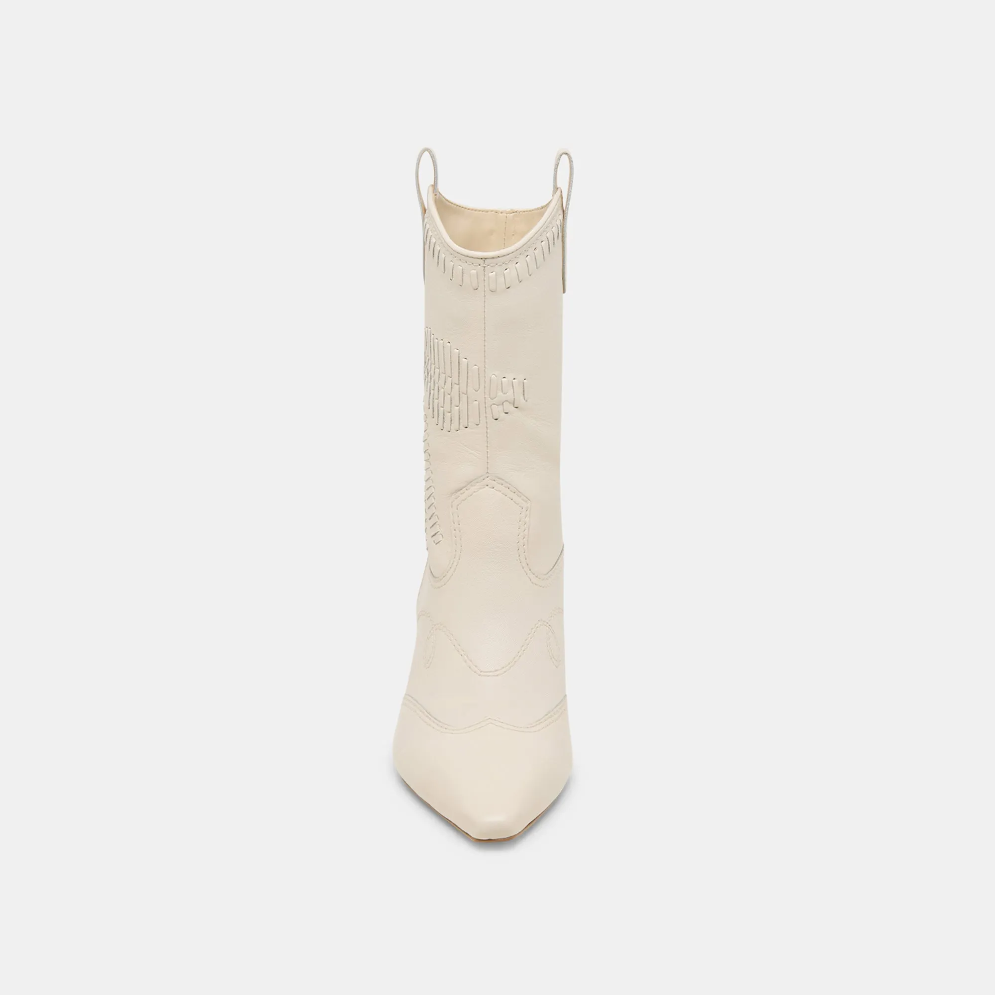 TAVLA STIEFEL IN WEISSEM LEDER