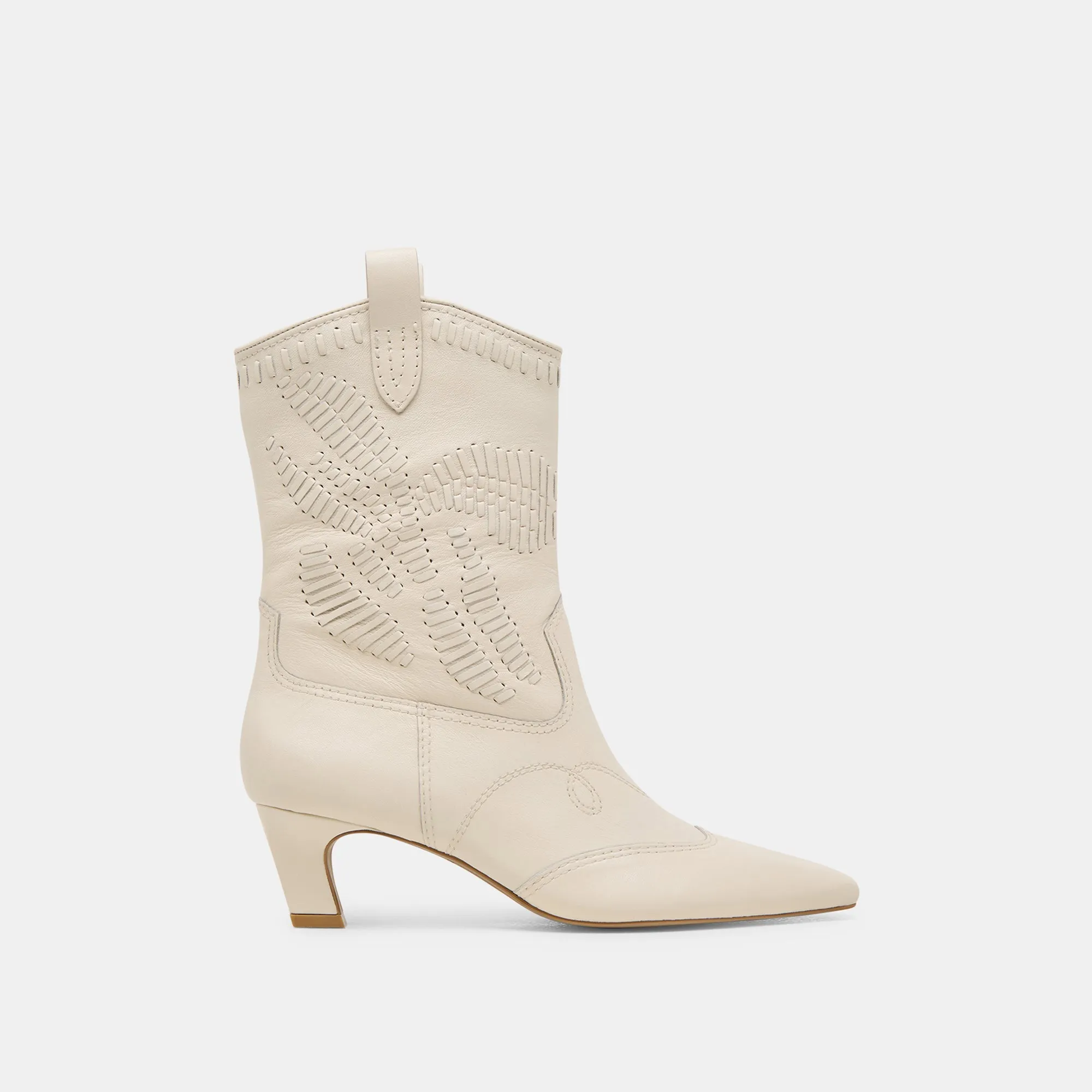 TAVLA STIEFEL IN WEISSEM LEDER