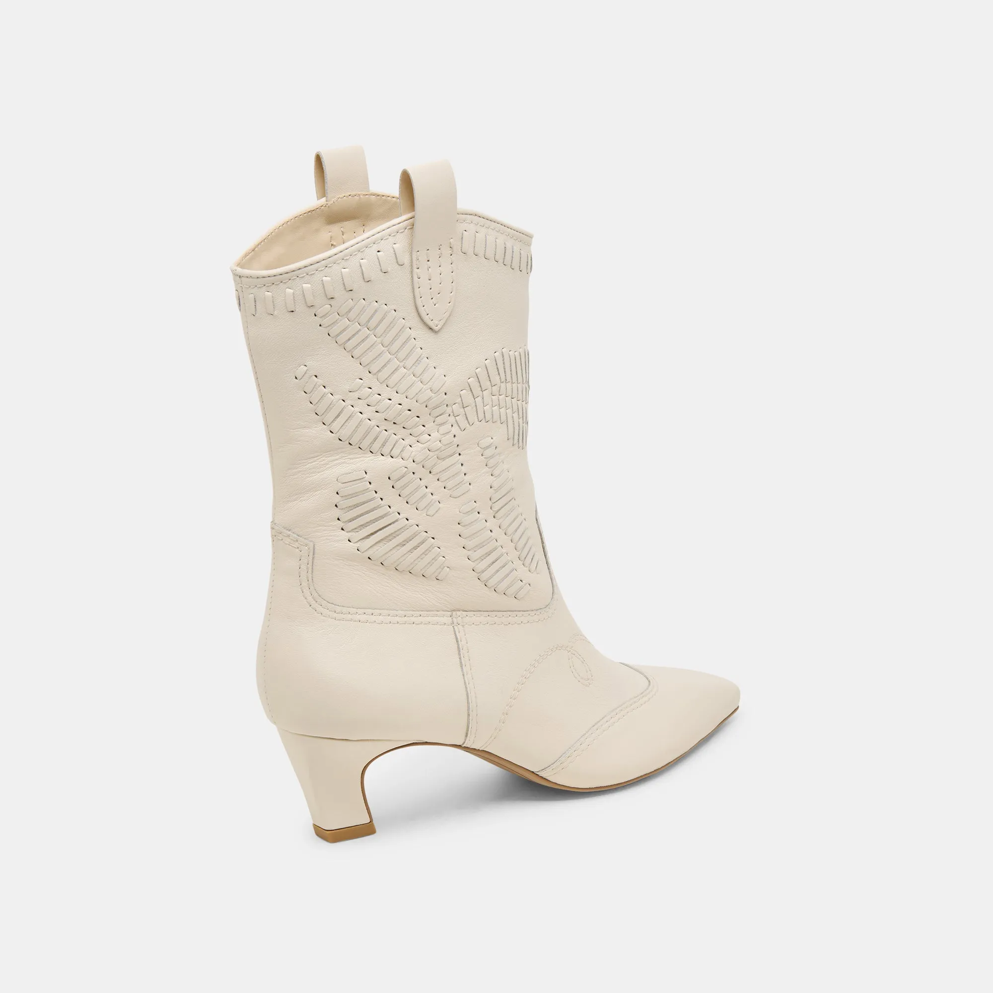 TAVLA STIEFEL IN WEISSEM LEDER
