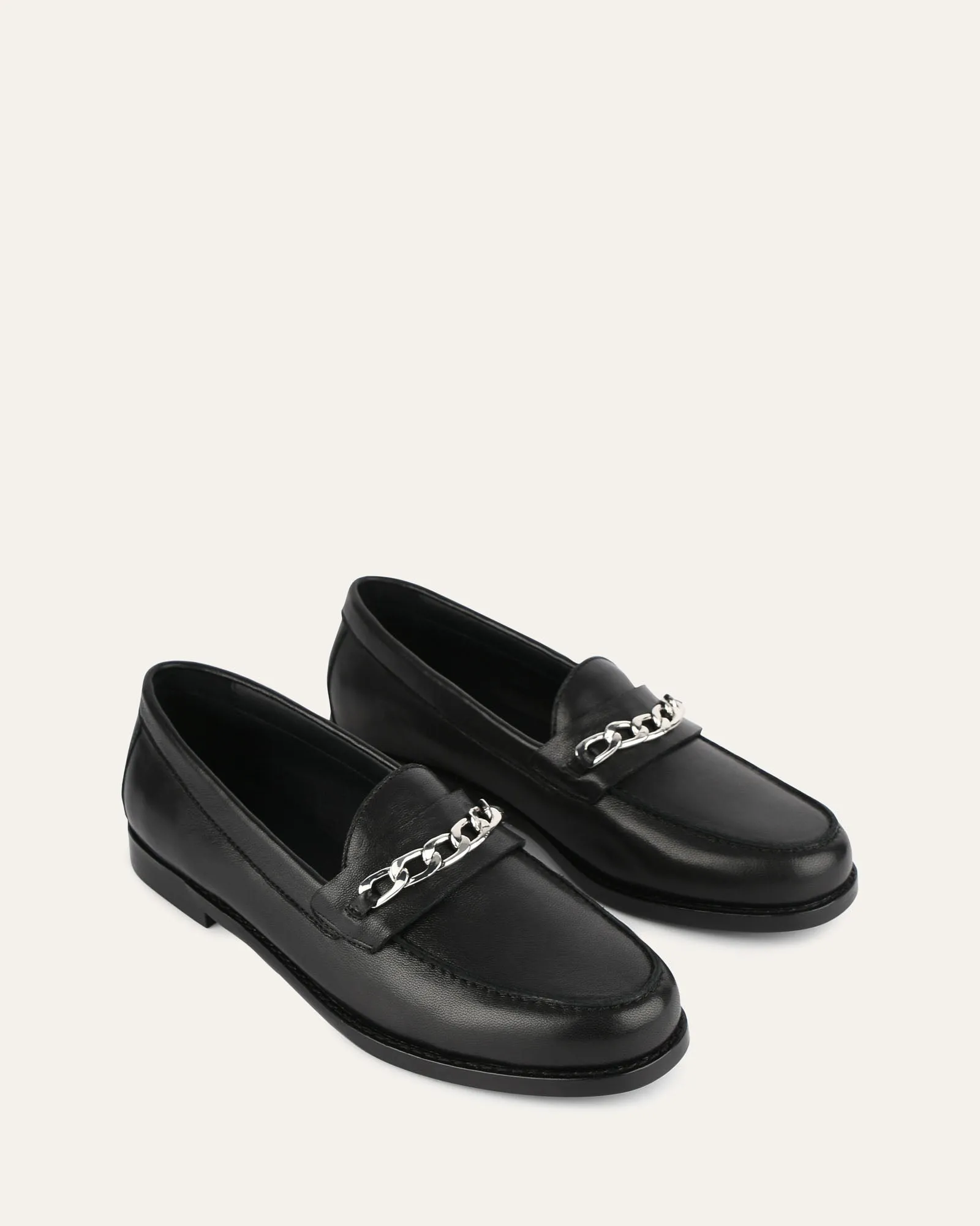 THEA LOAFERS SCHWARZES LEDER