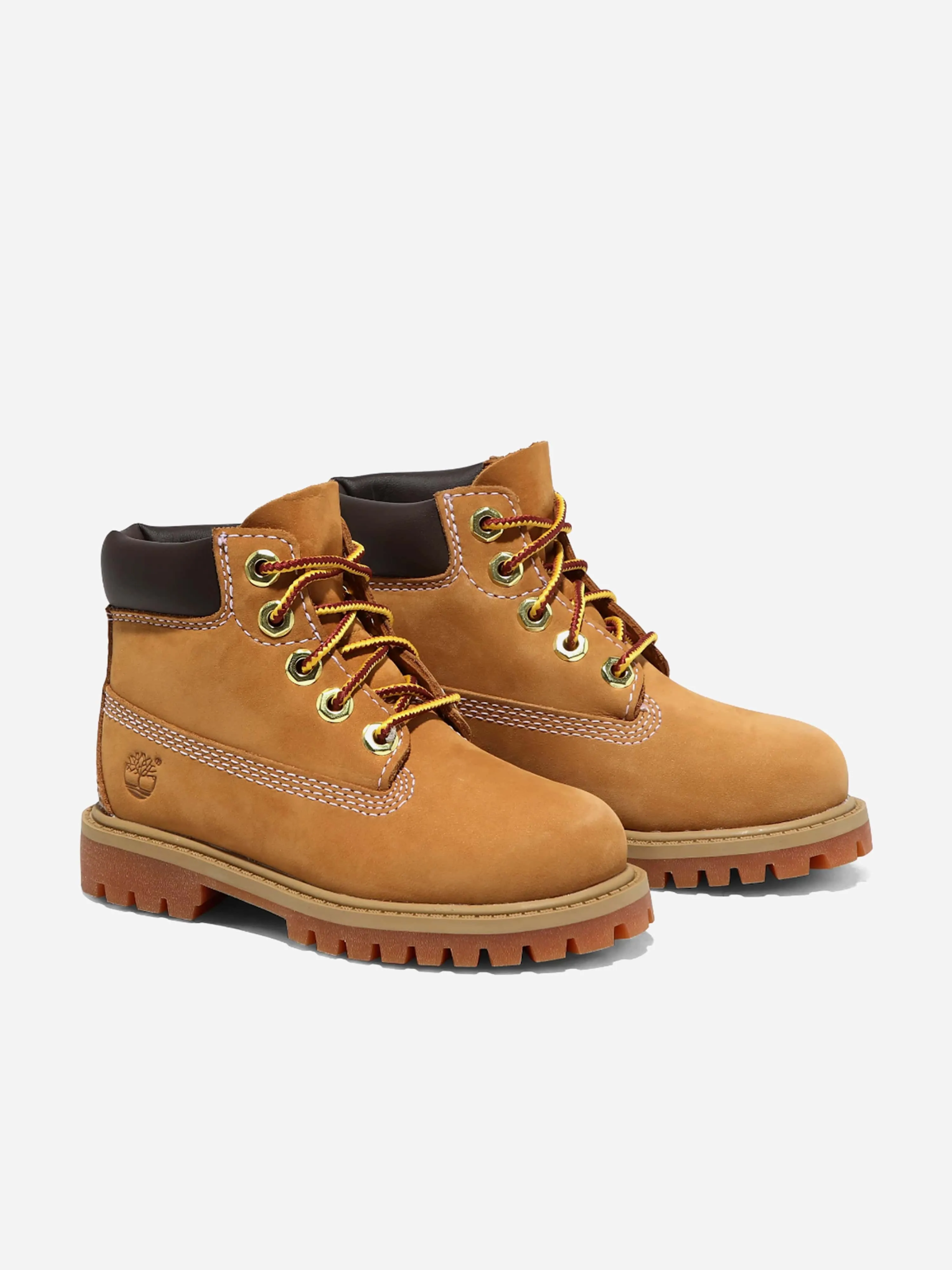 Timberland Kids 6-Zoll Schnürstiefel wasserdicht in Beige