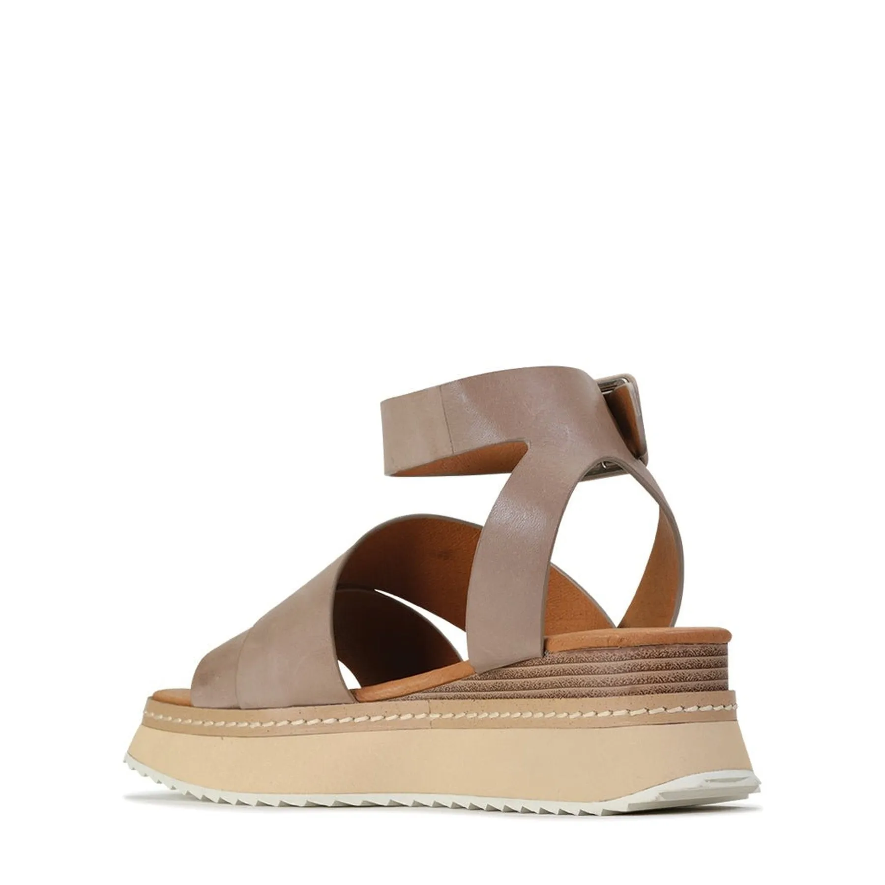 TONALITY LEDER PLATTFORM SANDALEN