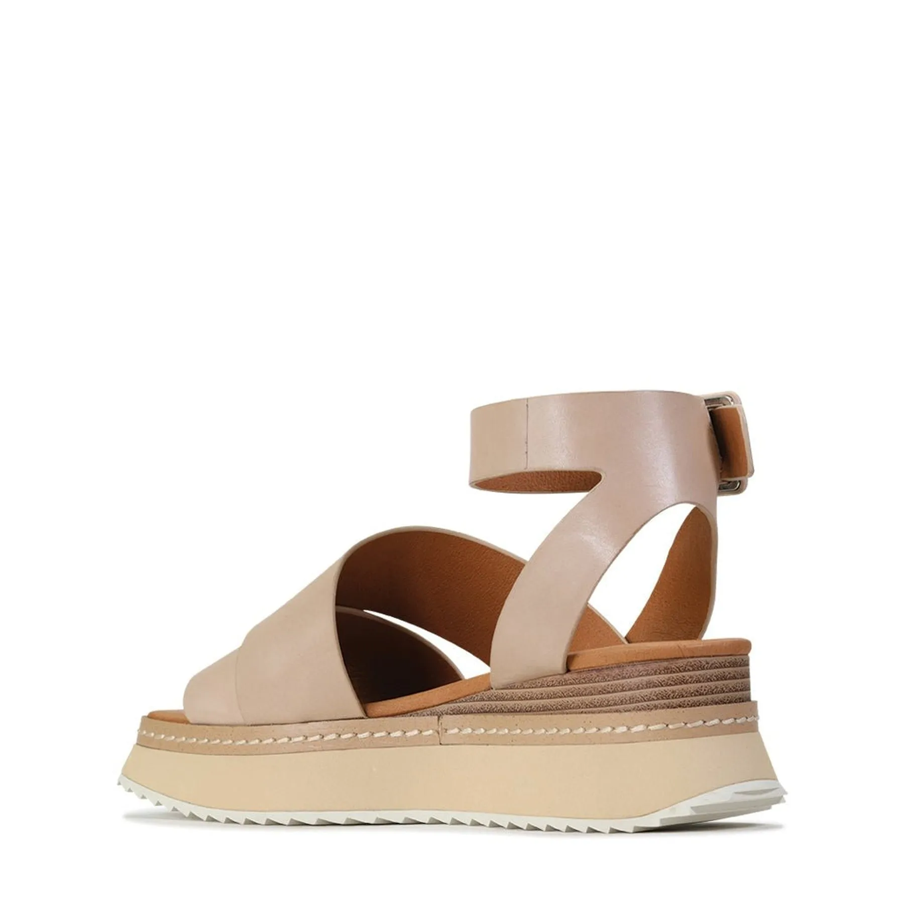 TONALITY LEDER PLATTFORM SANDALEN