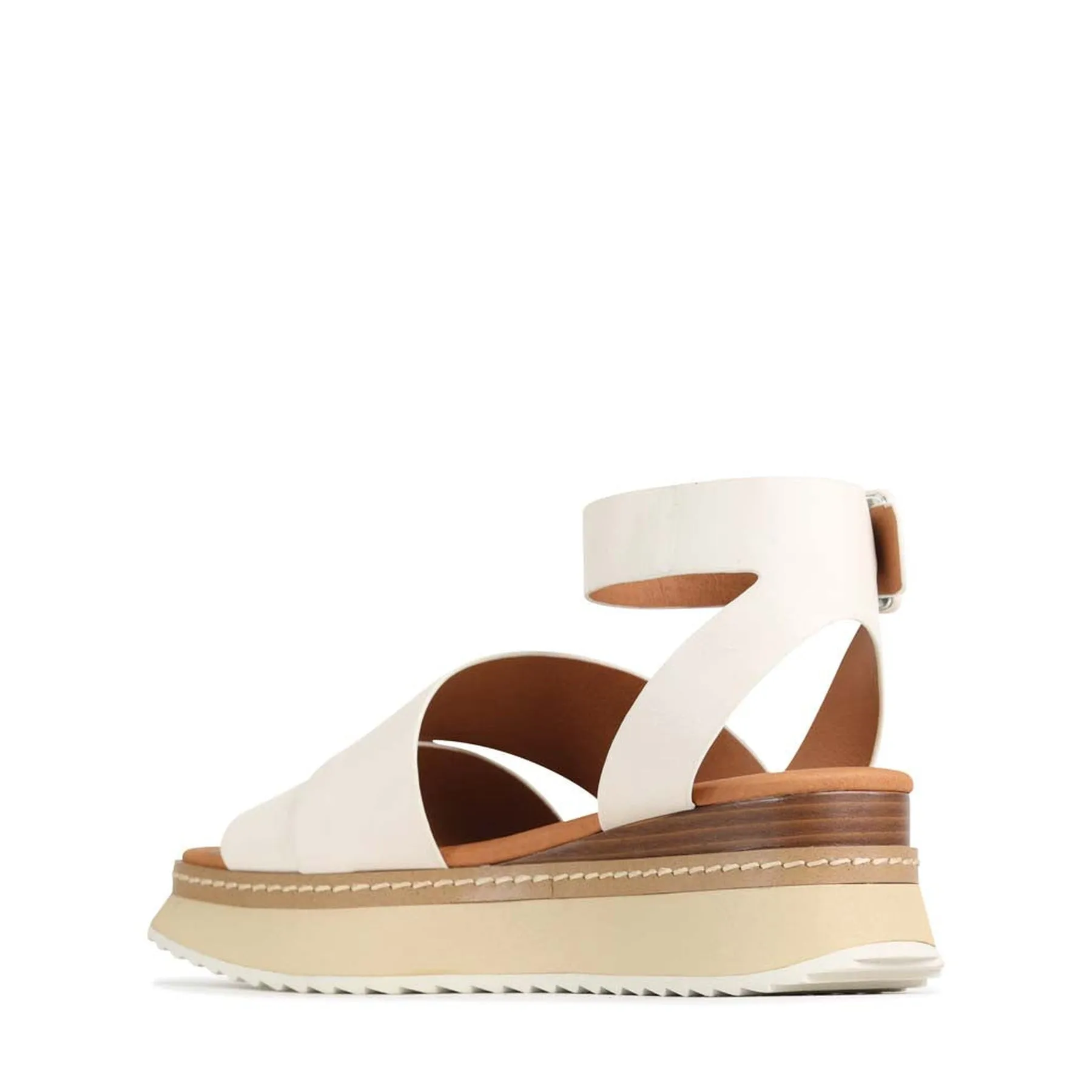 TONALITY LEDER PLATTFORM SANDALEN