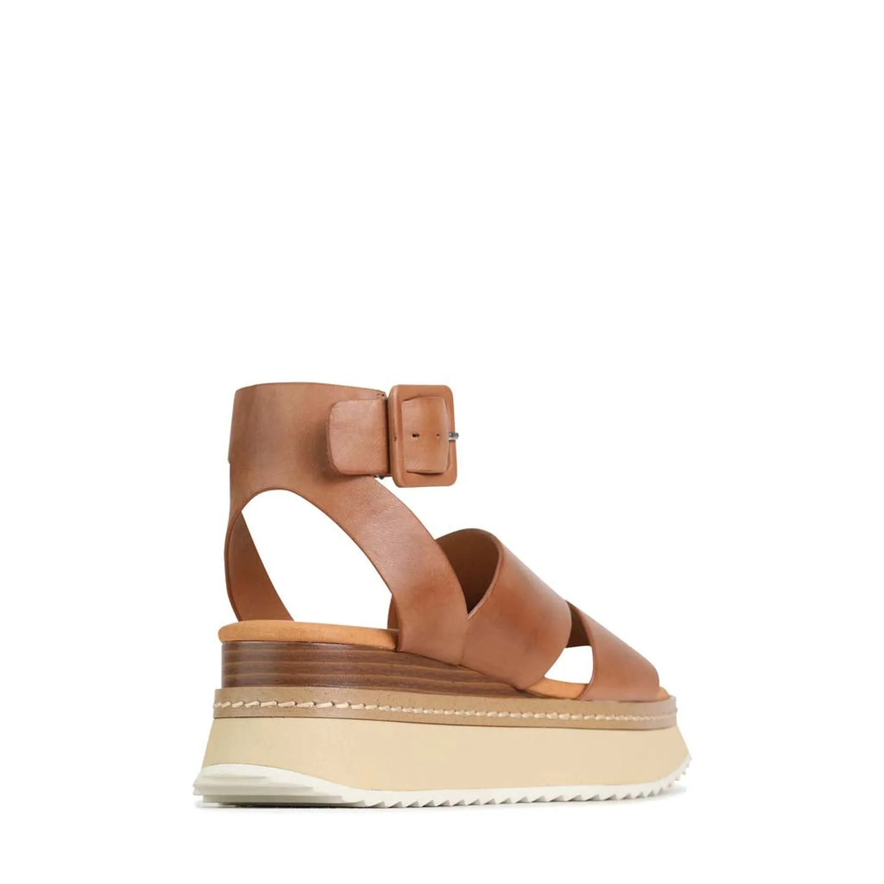 TONALITY LEDER PLATTFORM SANDALEN