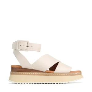 TONALITY LEDER PLATTFORM SANDALEN