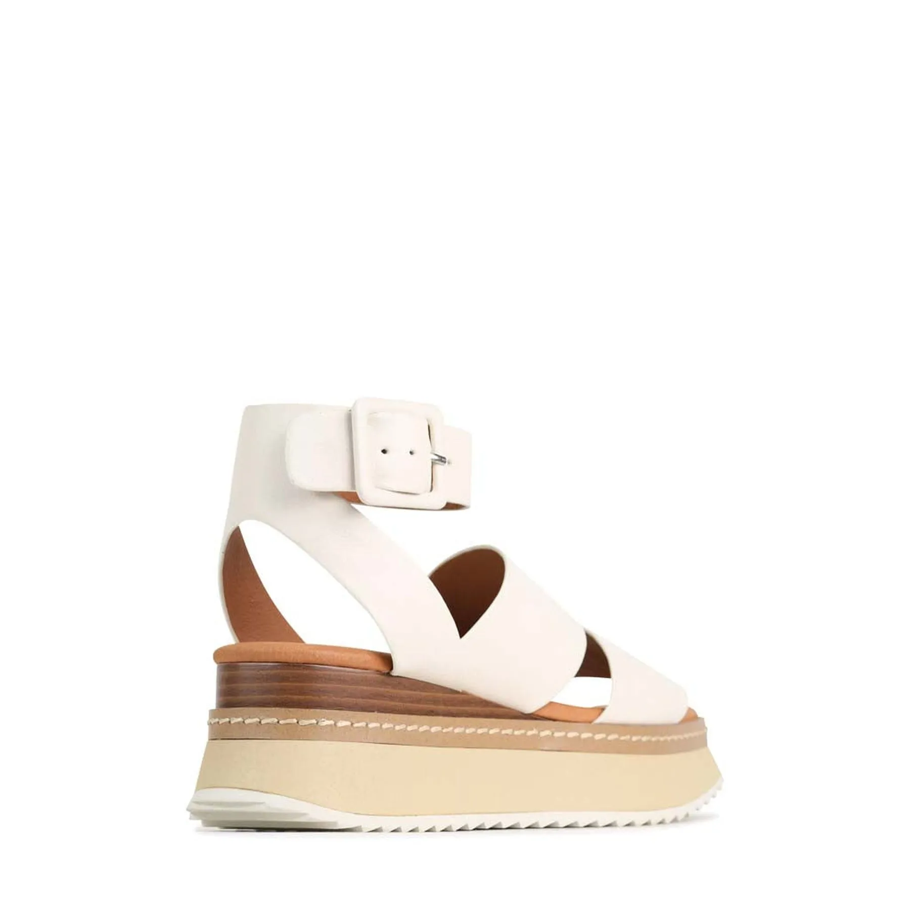 TONALITY LEDER PLATTFORM SANDALEN
