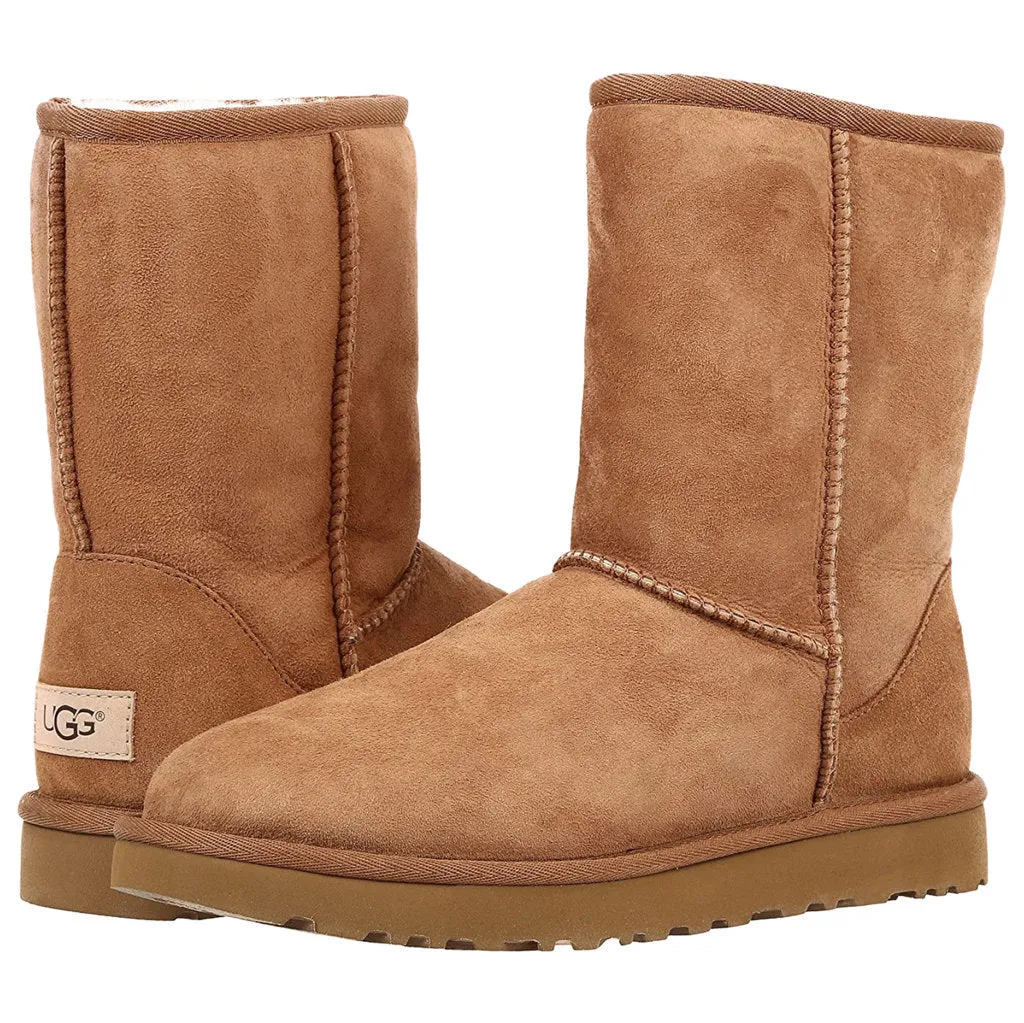 Ugg Classic Short II Wildleder Schaffell Winterstiefel für Damen