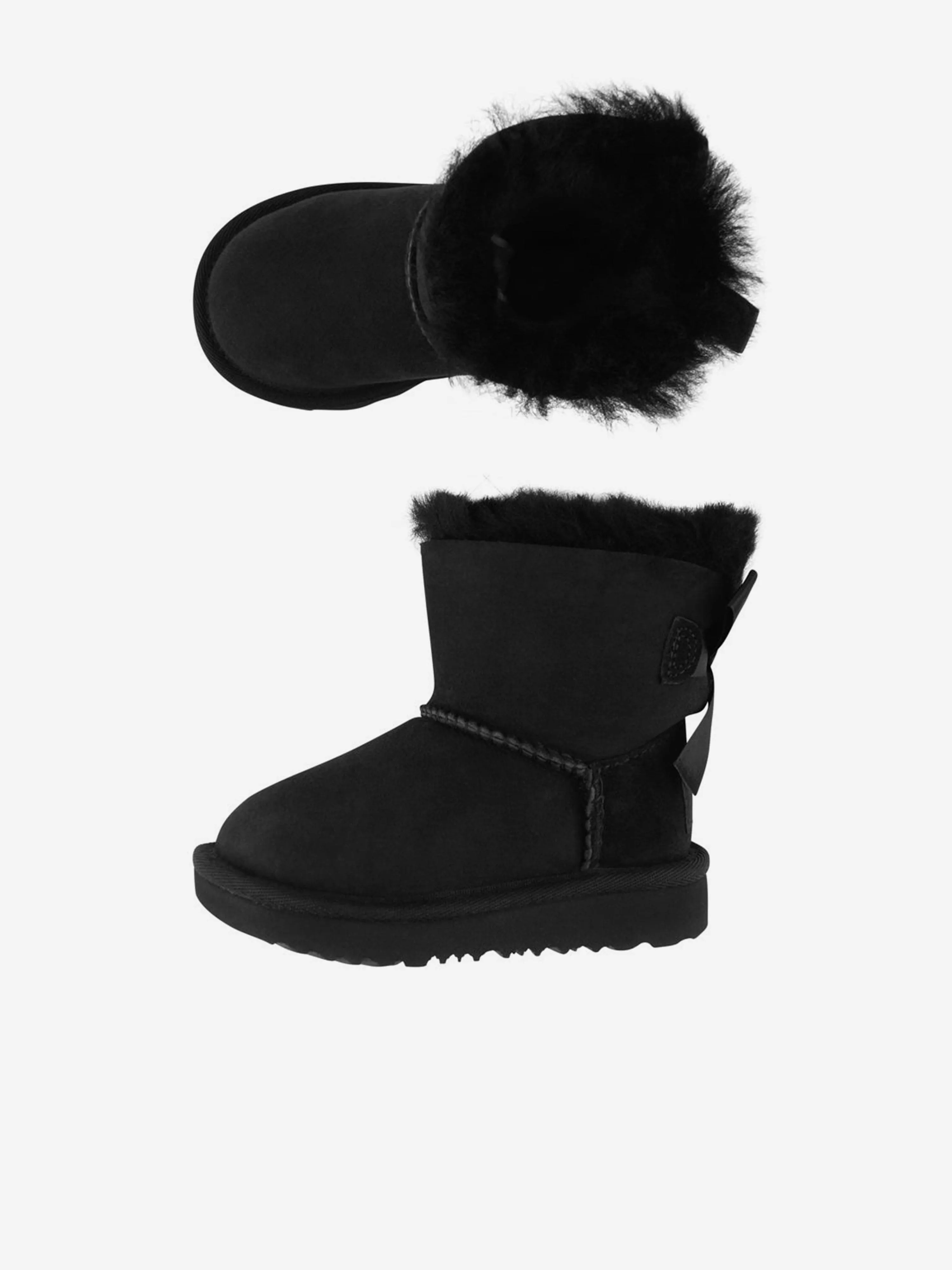 UGG Mädchen Mini Bailey Bow II Stiefel in Schwarz