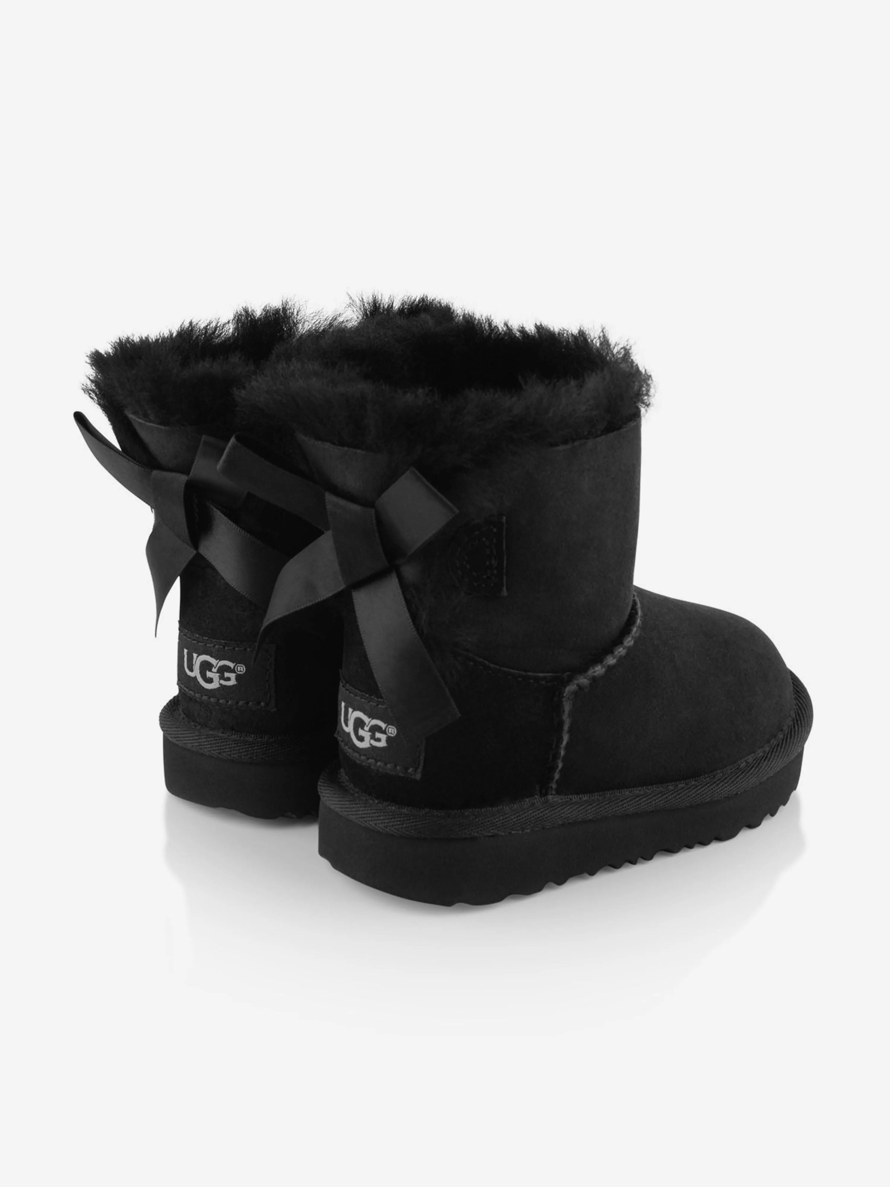 UGG Mädchen Mini Bailey Bow II Stiefel in Schwarz
