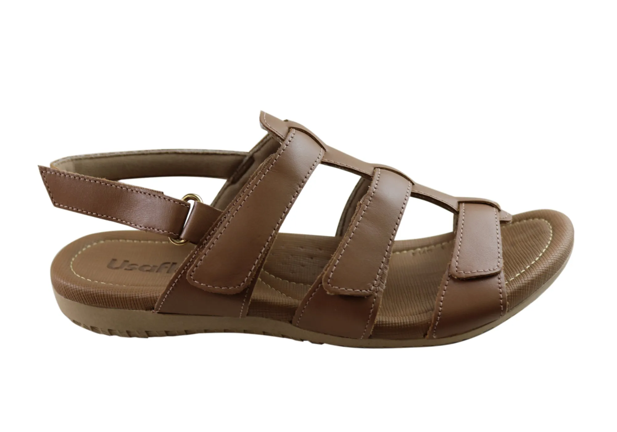 Usaflex Lani Damen Komfort Sandalen mit Polsterung aus Leder, hergestellt in Brasilien Usaflex Schuhe