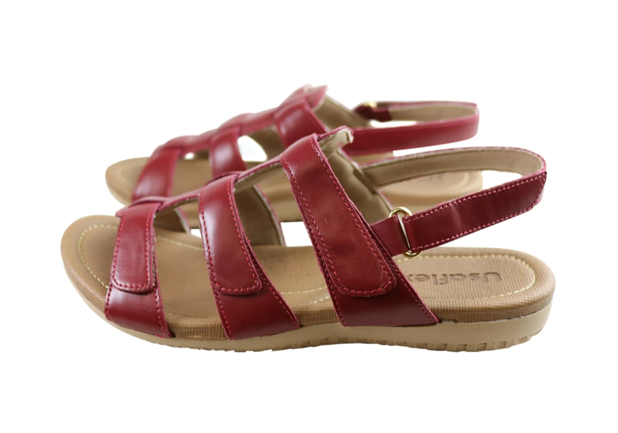 Usaflex Lani Damen Komfort Sandalen mit Polsterung aus Leder, hergestellt in Brasilien Usaflex Schuhe