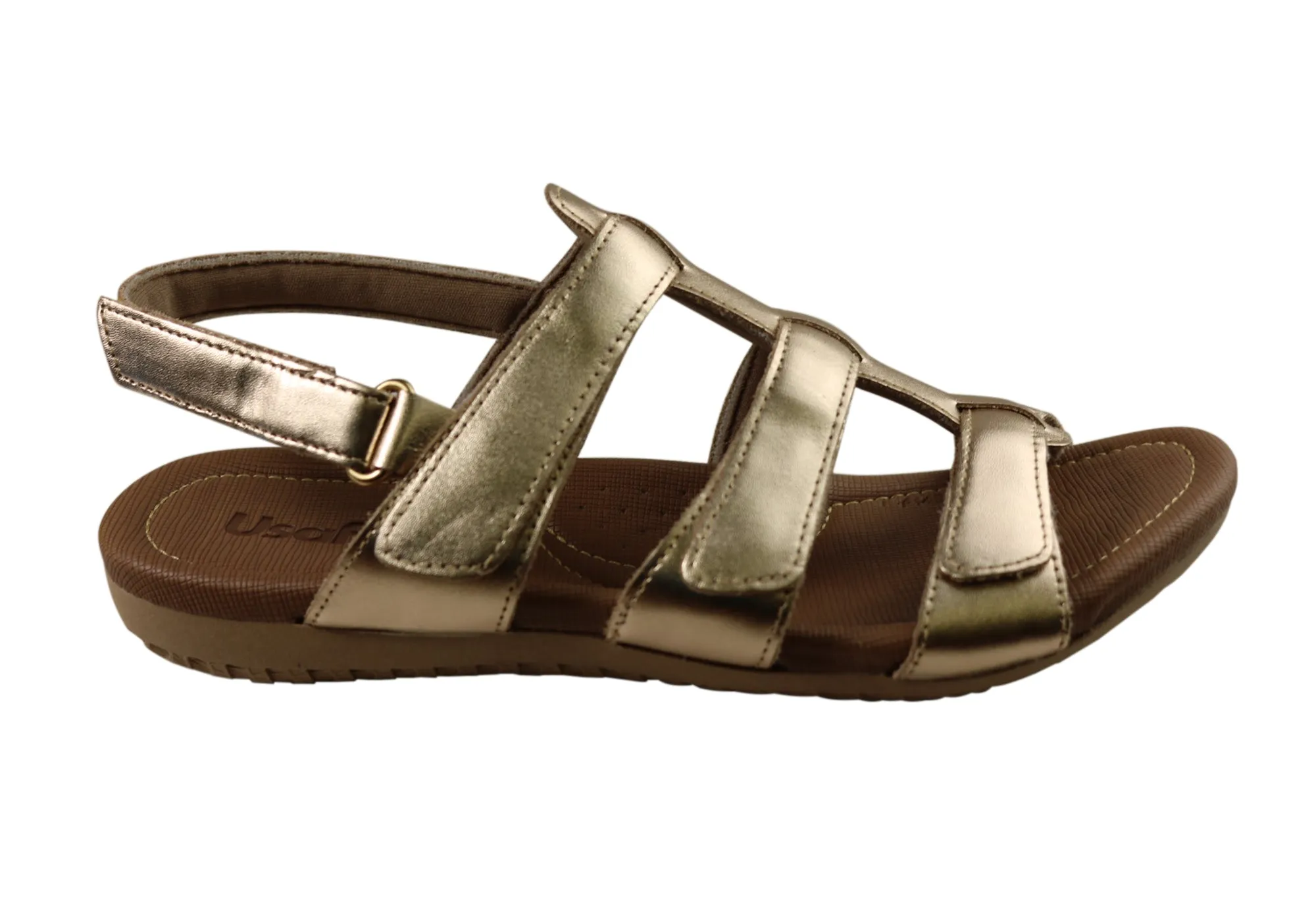 Usaflex Lani Damen Komfort Sandalen mit Polsterung aus Leder, hergestellt in Brasilien Usaflex Schuhe