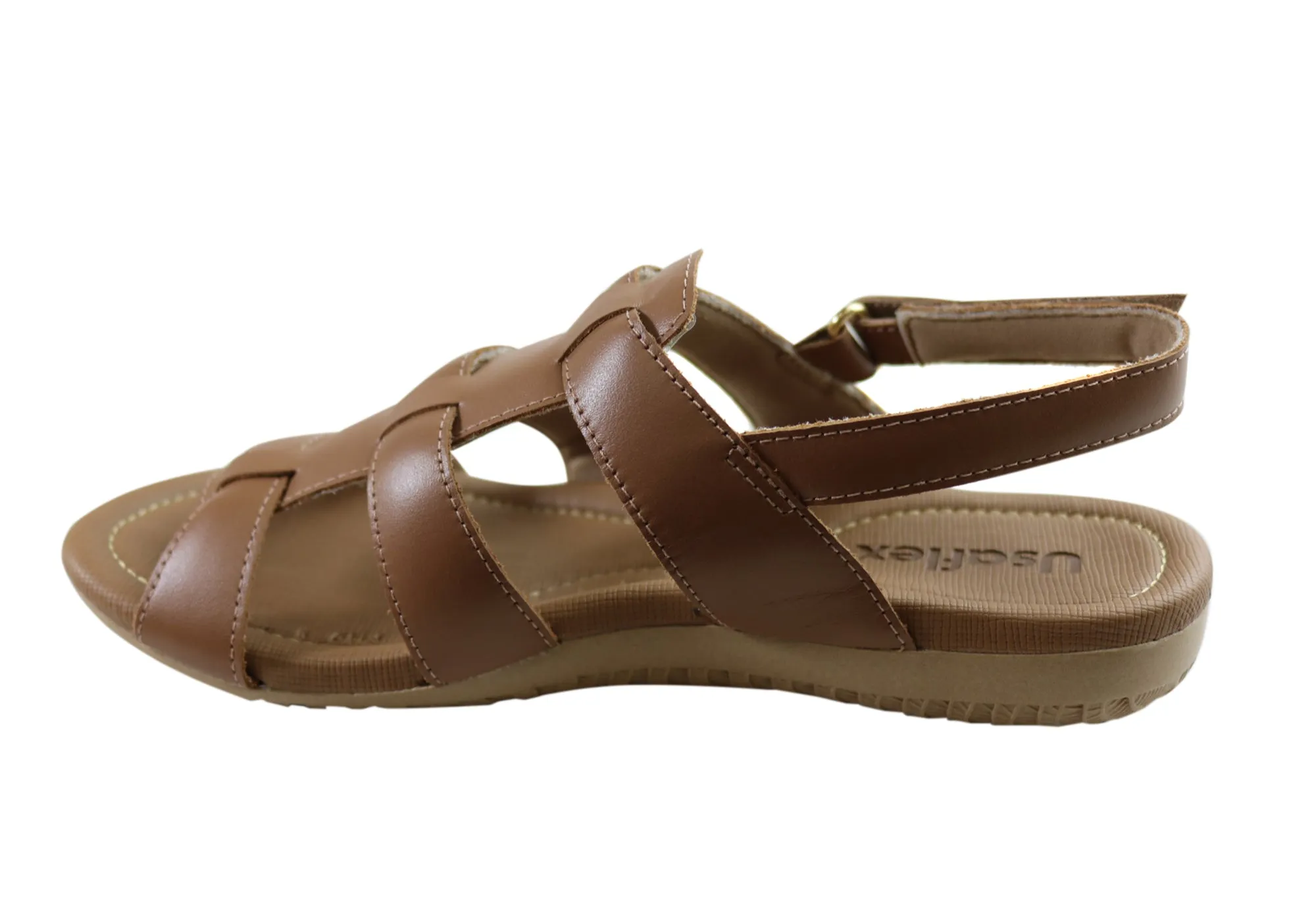 Usaflex Lani Damen Komfort Sandalen mit Polsterung aus Leder, hergestellt in Brasilien Usaflex Schuhe