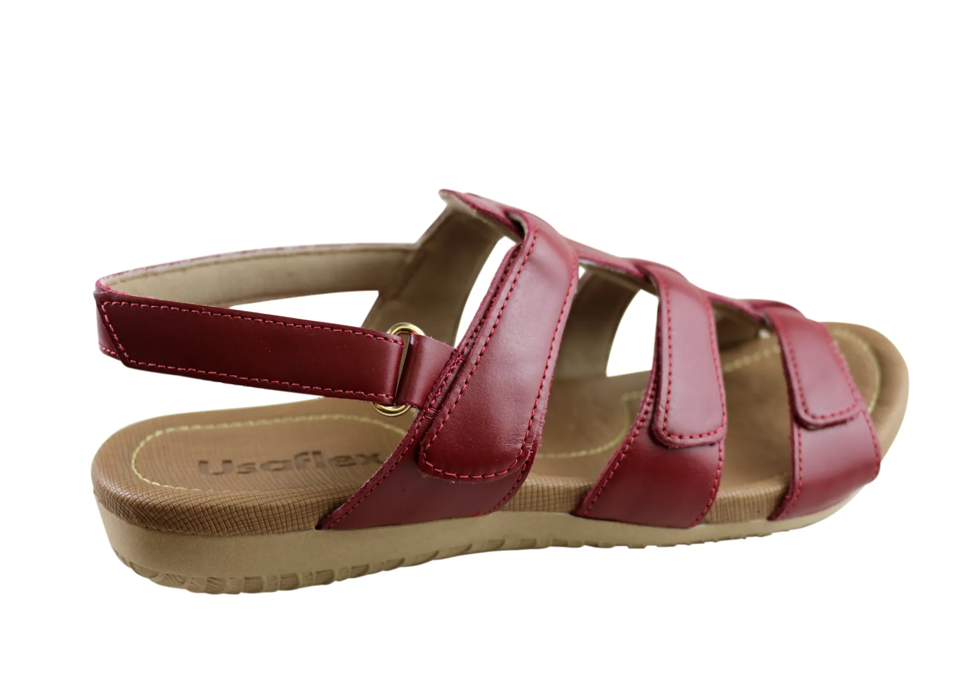 Usaflex Lani Damen Komfort Sandalen mit Polsterung aus Leder, hergestellt in Brasilien Usaflex Schuhe
