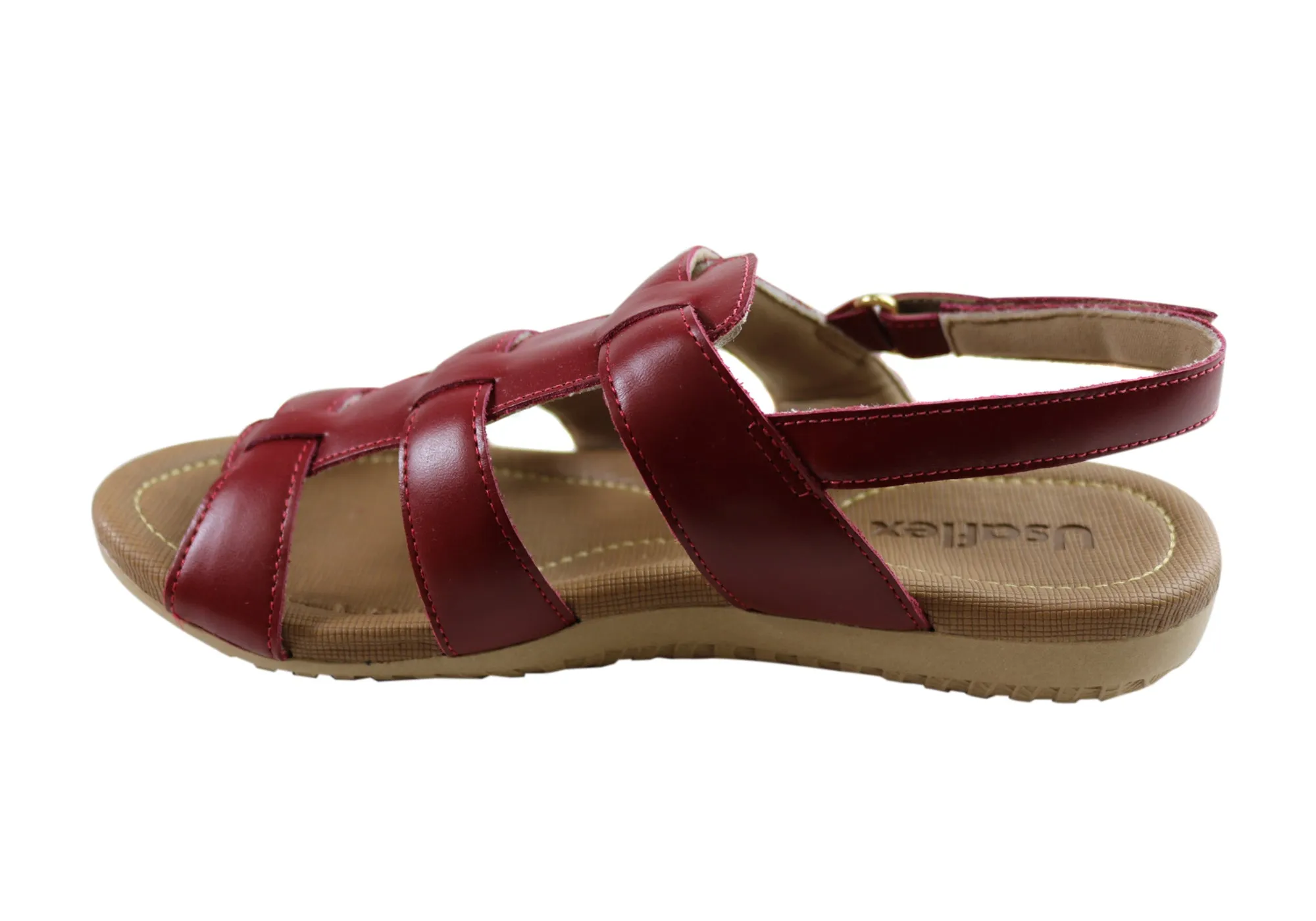 Usaflex Lani Damen Komfort Sandalen mit Polsterung aus Leder, hergestellt in Brasilien Usaflex Schuhe