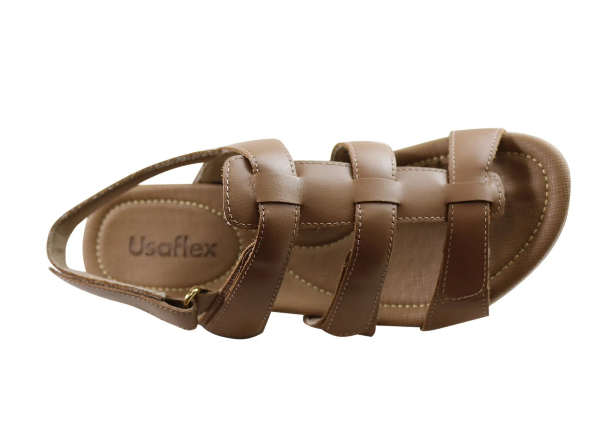 Usaflex Lani Damen Komfort Sandalen mit Polsterung aus Leder, hergestellt in Brasilien Usaflex Schuhe