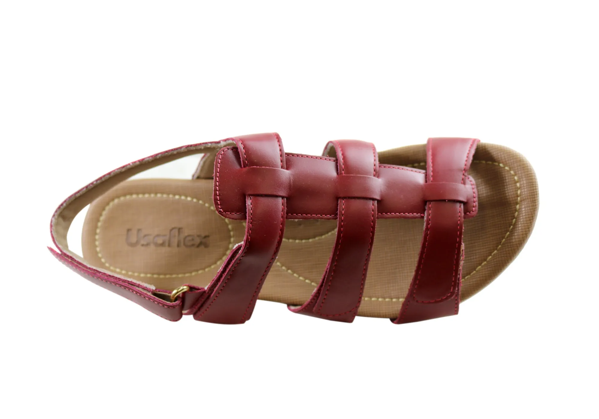 Usaflex Lani Damen Komfort Sandalen mit Polsterung aus Leder, hergestellt in Brasilien Usaflex Schuhe