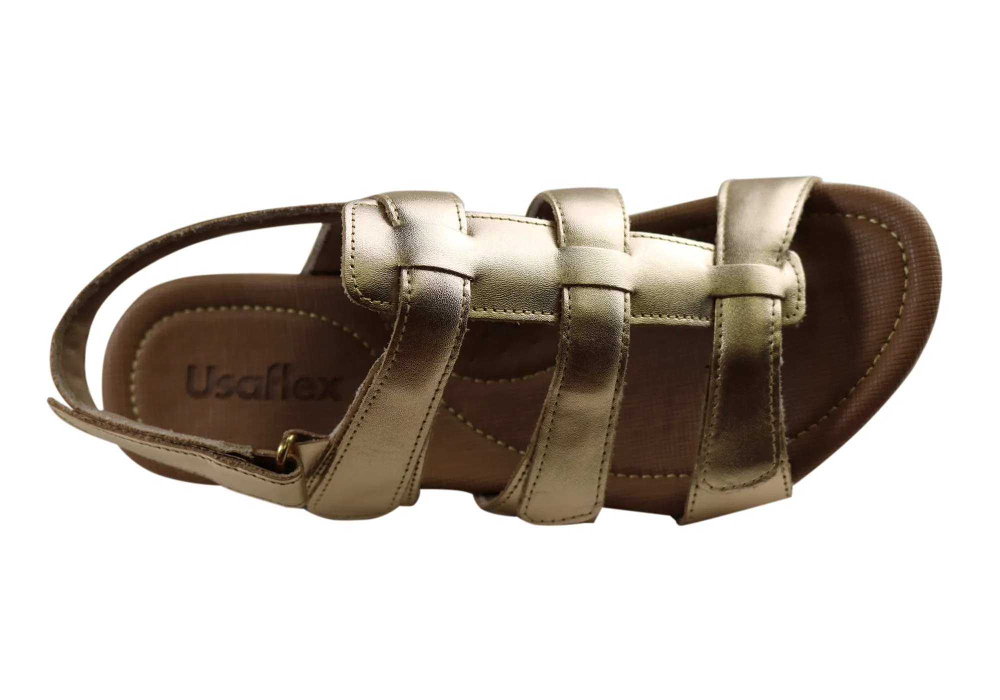 Usaflex Lani Damen Komfort Sandalen mit Polsterung aus Leder, hergestellt in Brasilien Usaflex Schuhe