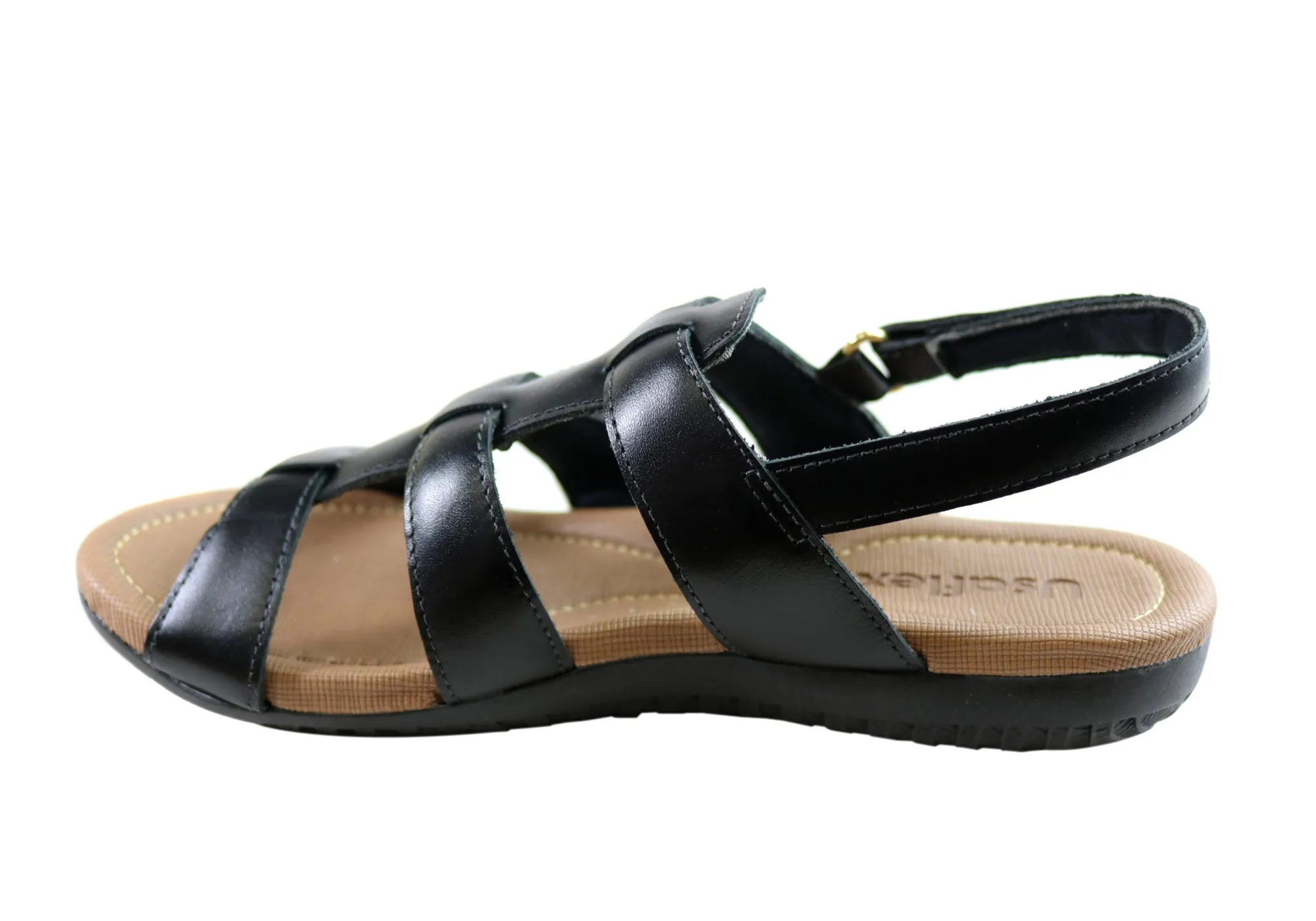Usaflex Lani Damen Komfort Sandalen mit Polsterung aus Leder, hergestellt in Brasilien Usaflex Schuhe