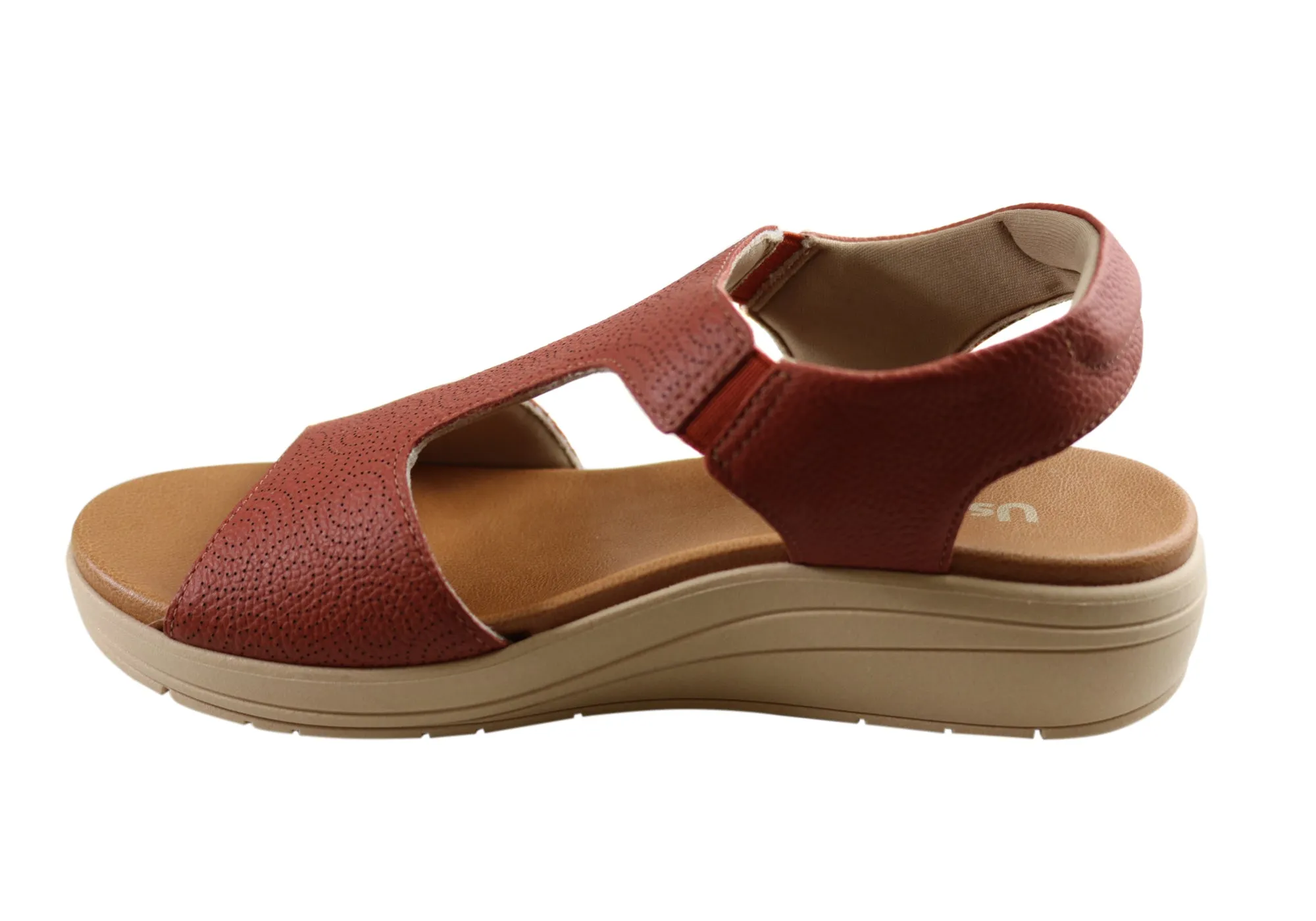 Usaflex Picton Damen Bequeme Ledersandalen Hergestellt In Brasilien Usaflex Schuhe