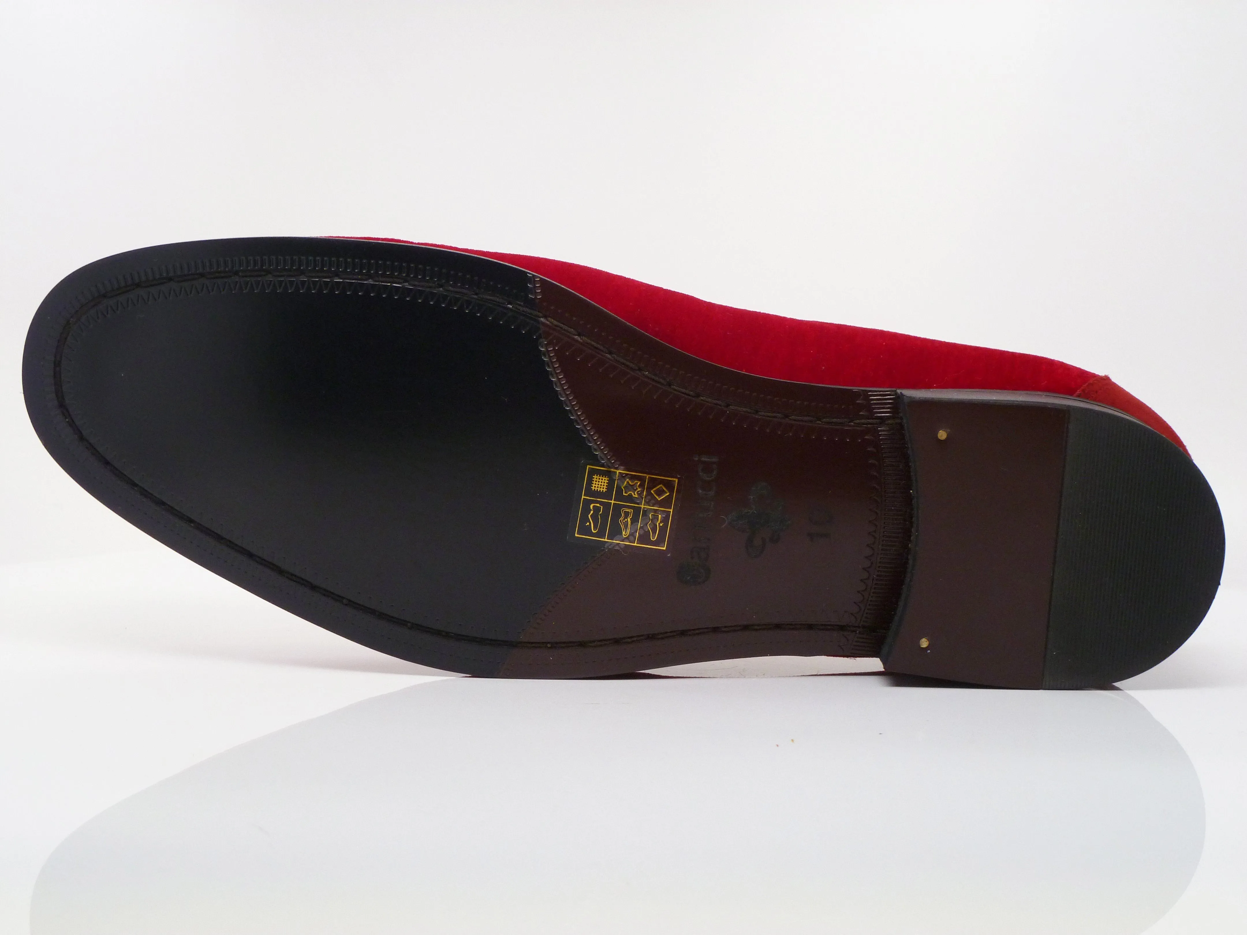 Samt Loafer Formal Rot