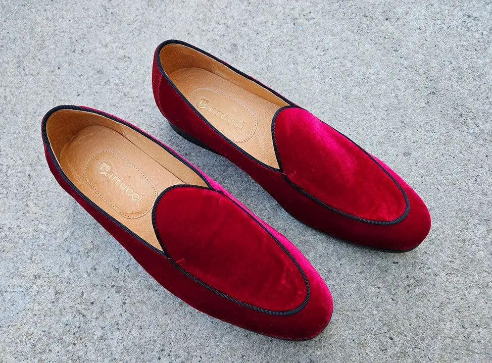 Samt Loafer Formal Rot