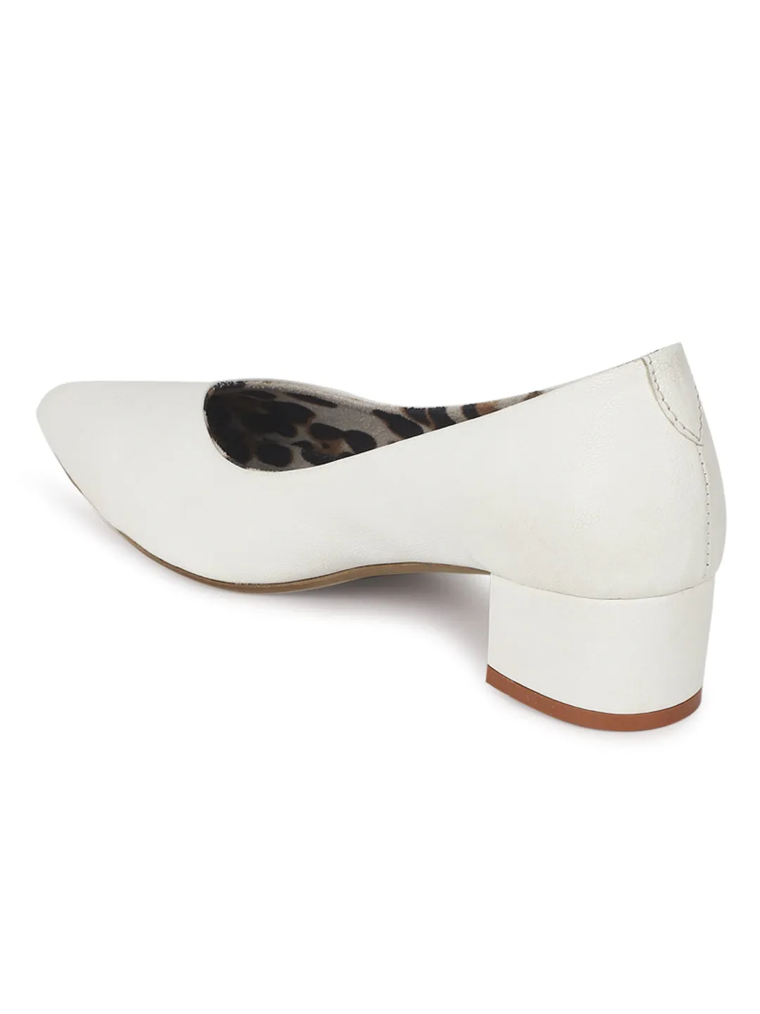 Weiße PU Block-Slip-Sandalen (TC-SLC-1180-WHT)