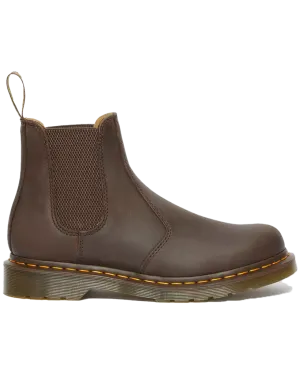 Damen 2976 Gelbe Naht Crazy Horse Chelsea Boot in Dunkelbraun