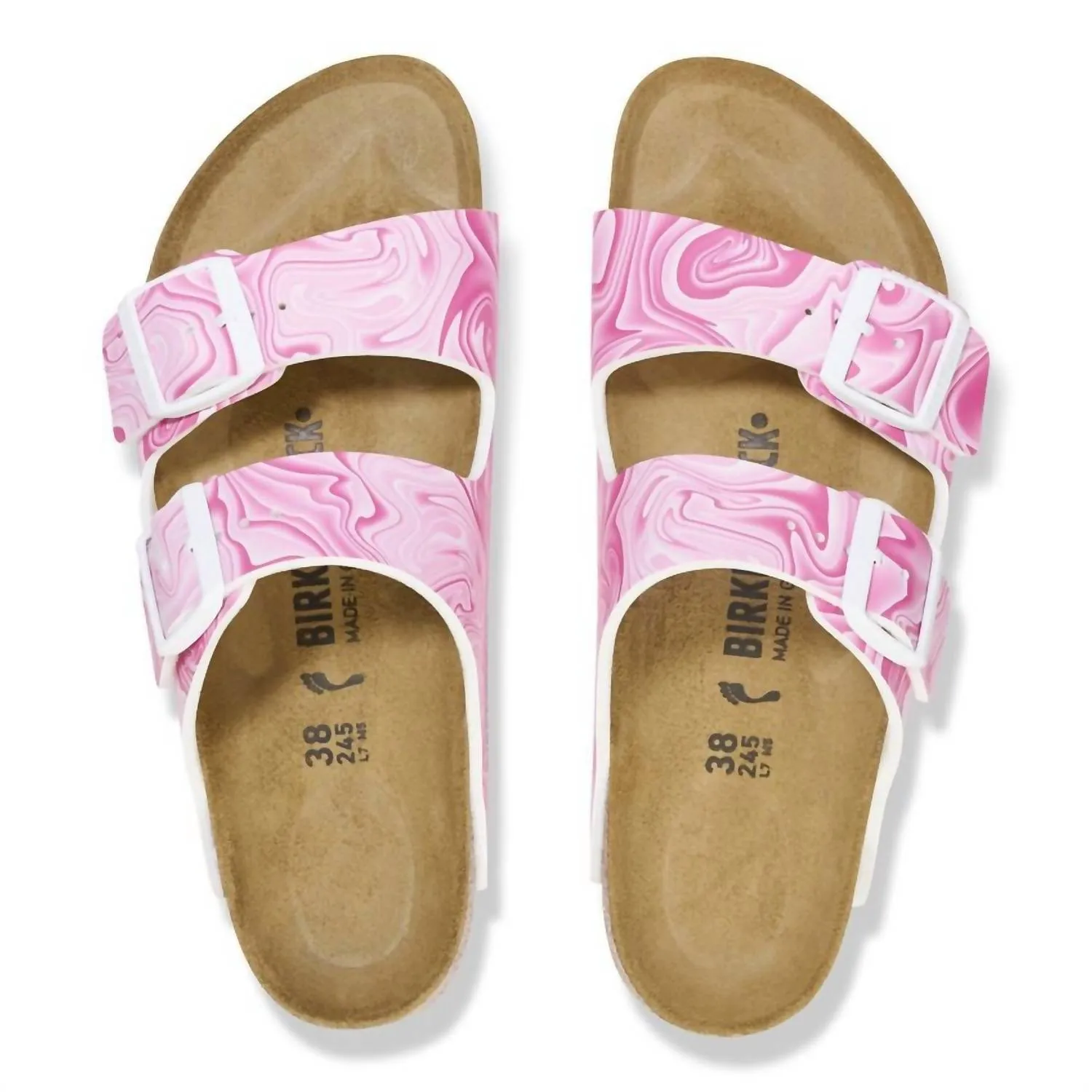 Arizona Birk-Flor Sandalen für Damen in Rosa Marmor