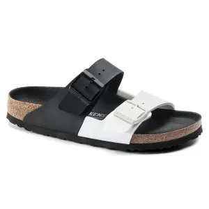 Arizona Split Birko-Flor Sandalen für Damen - Regular/wide in Schwarz/Weiß